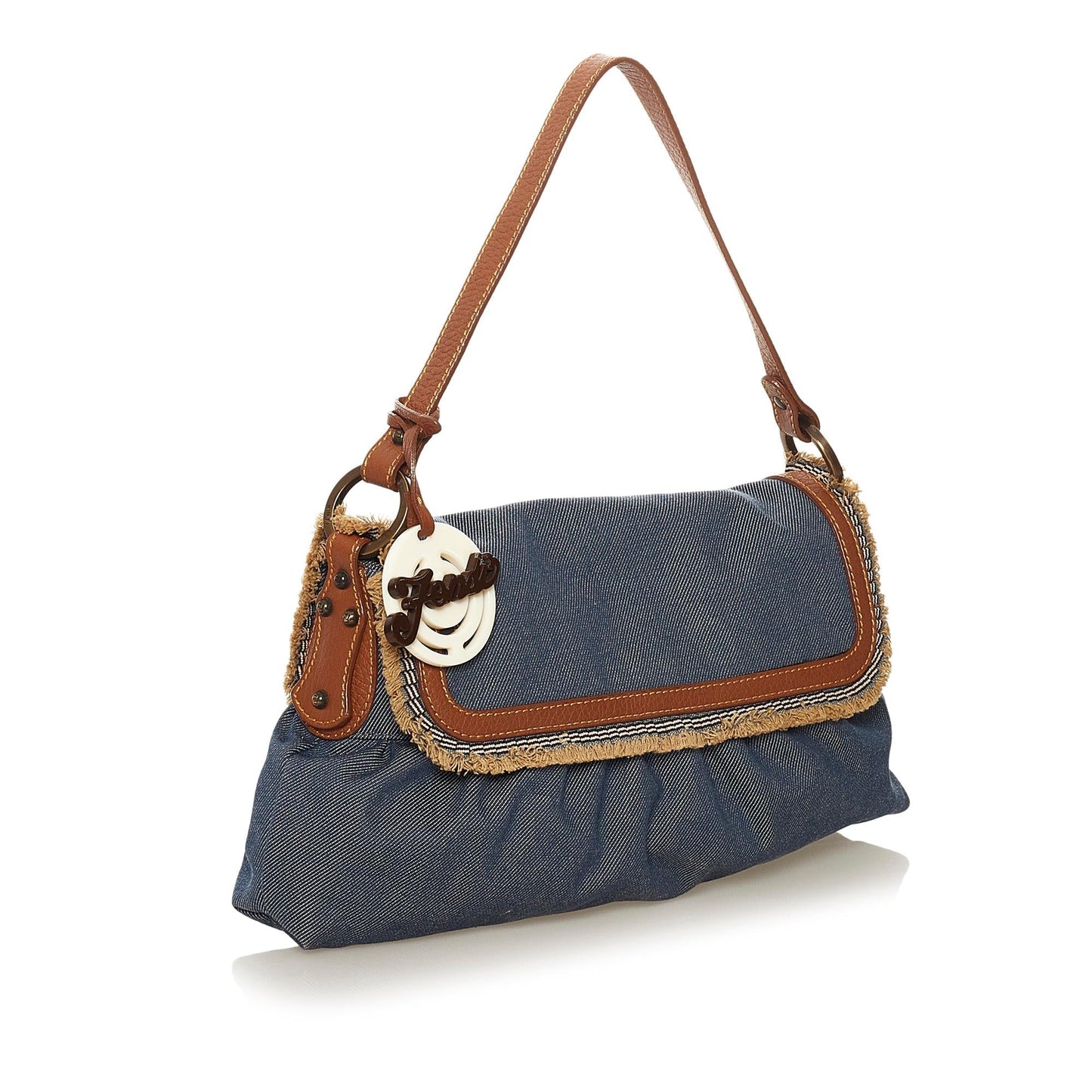 Fendi Chef Shoulder Bag Shg Denim