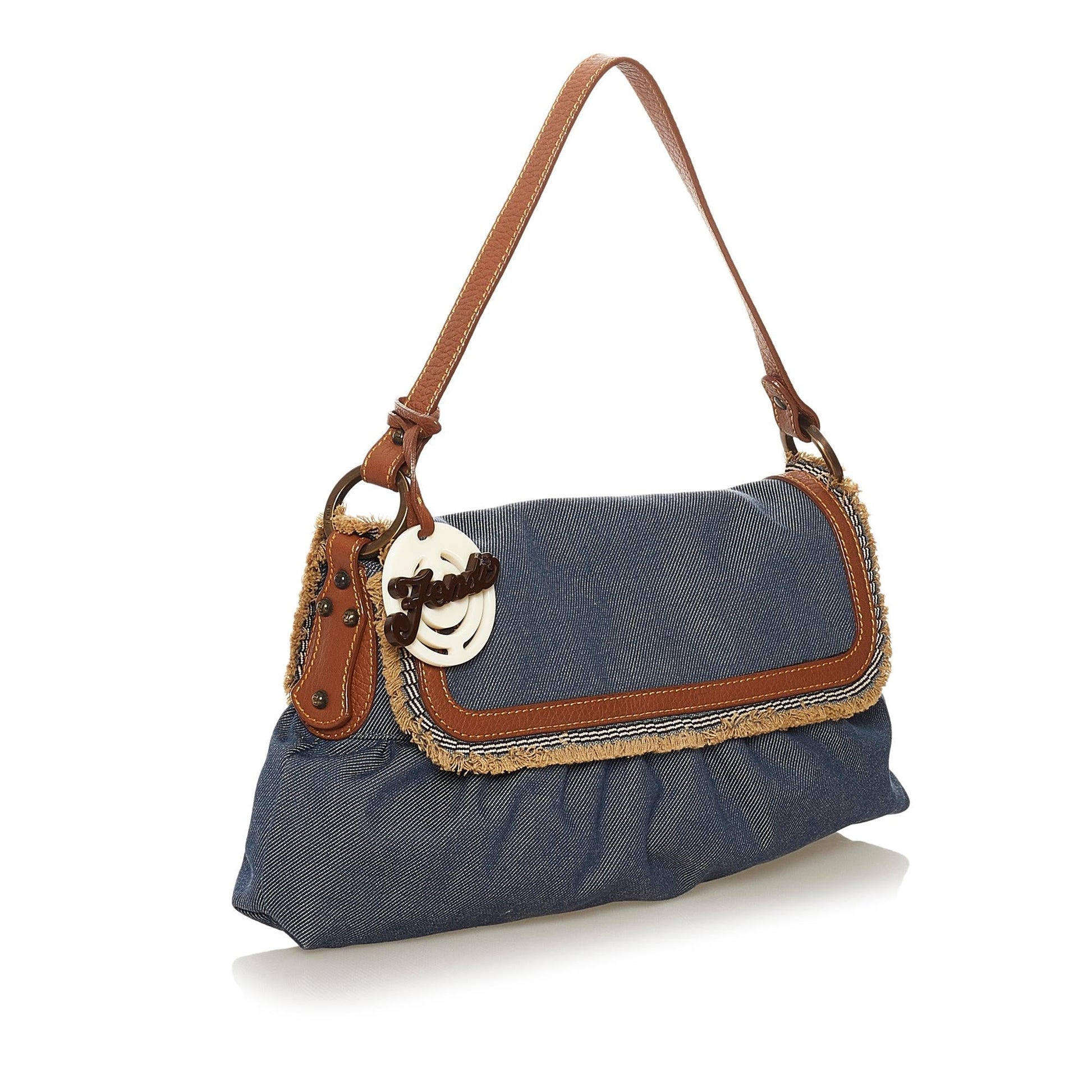 Fendi Chef Shoulder Bag Shg Denim
