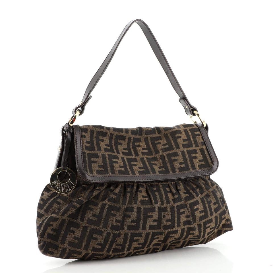 Fendi Chef Zucca Bag Canvas Flap Travel Bag