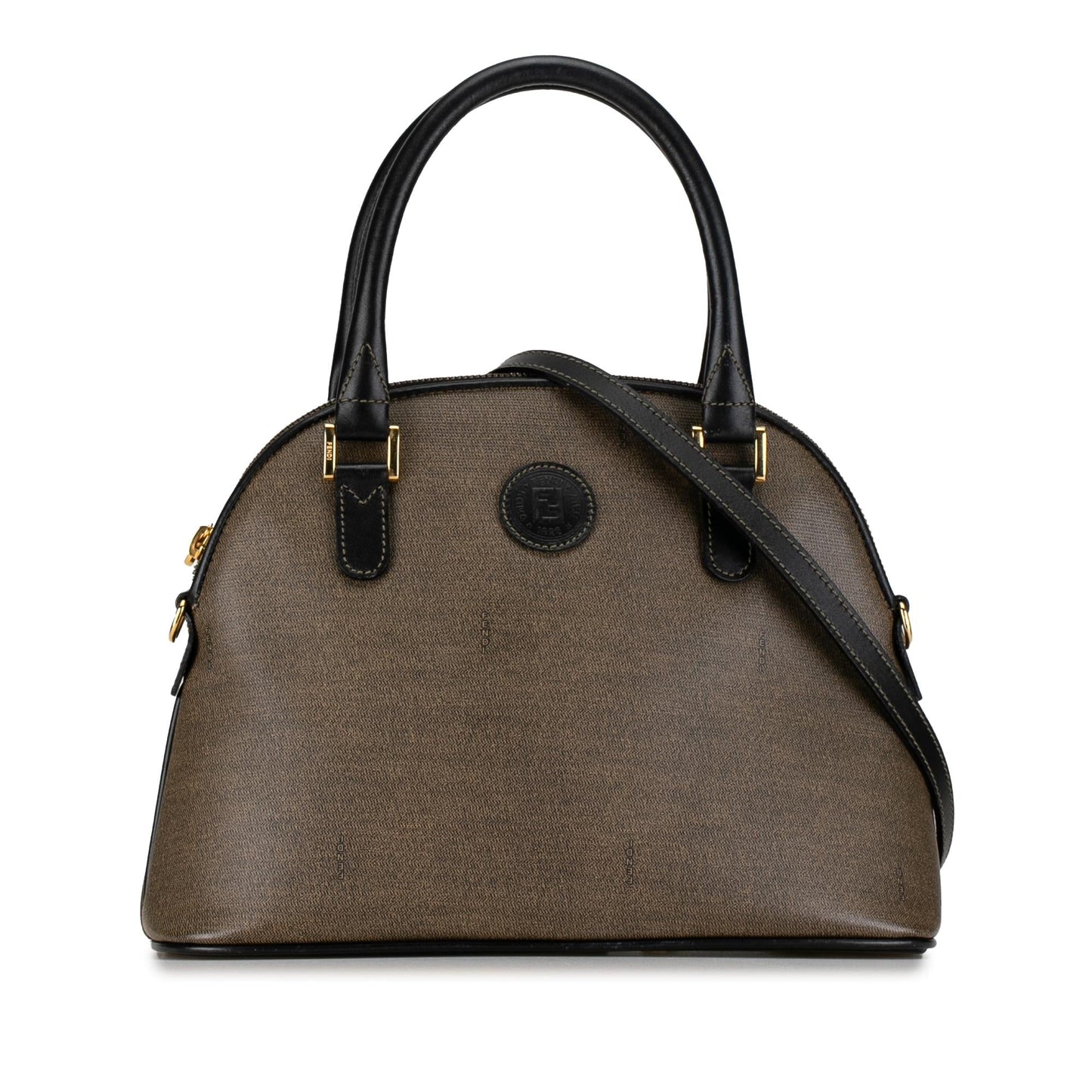 Fendi Coated Dome Satchel Shg Iveuje Canvas Satchel Bag