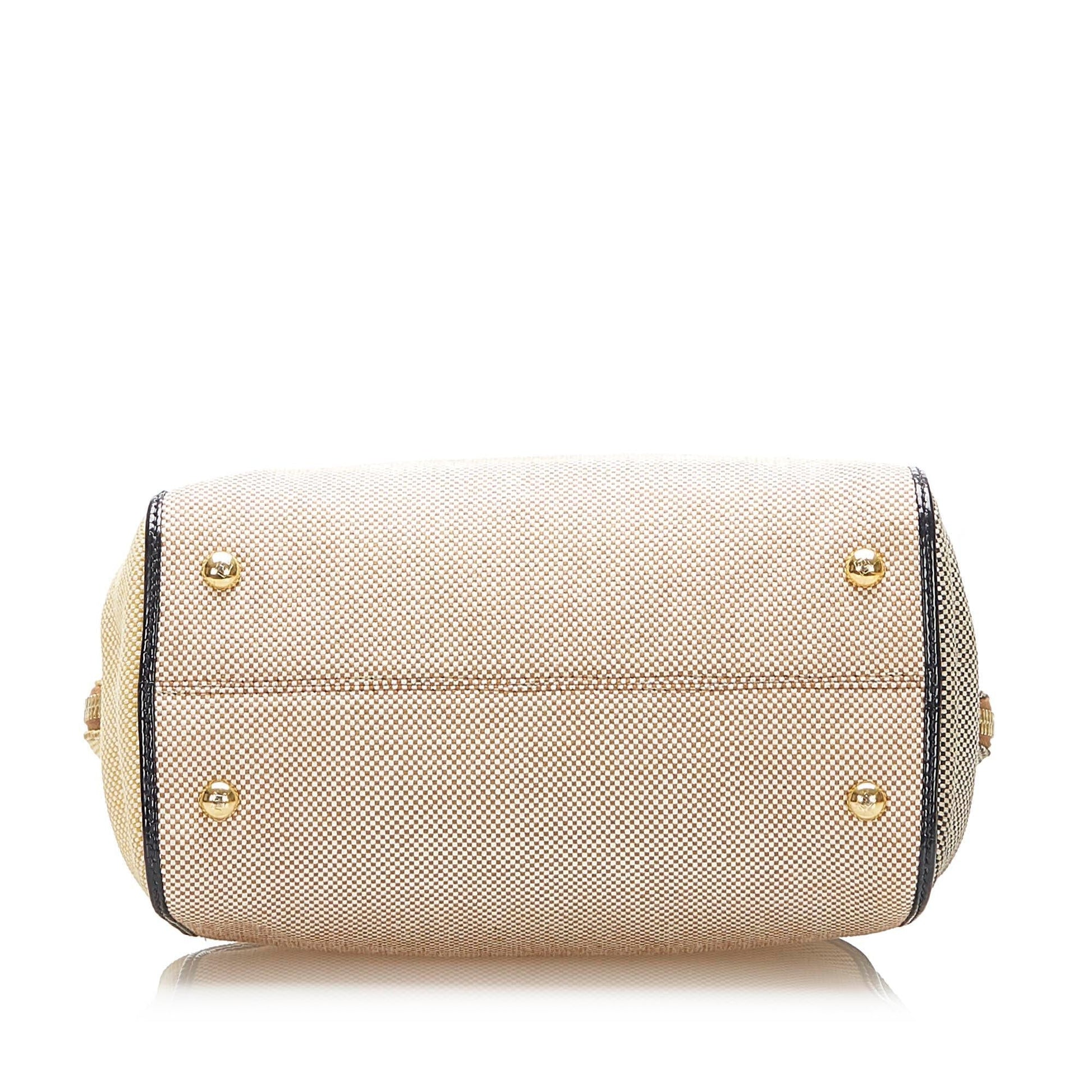 Fendi Colorblock Chameleon Shg Satchel Bag Canvas