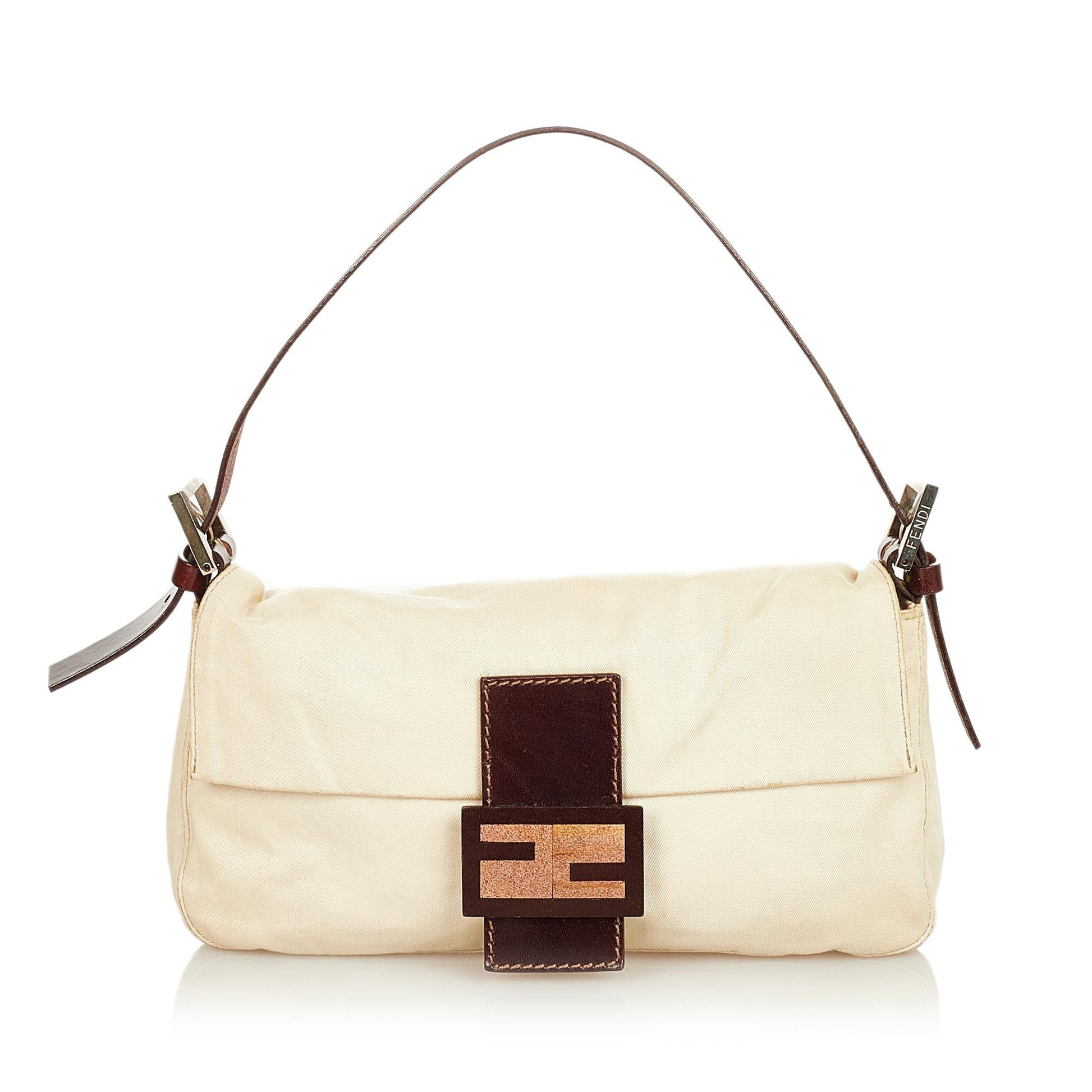 Fendi Cotton Mamma Baguette Shg Handbag Shoulder Bag Baguette Shg 26511