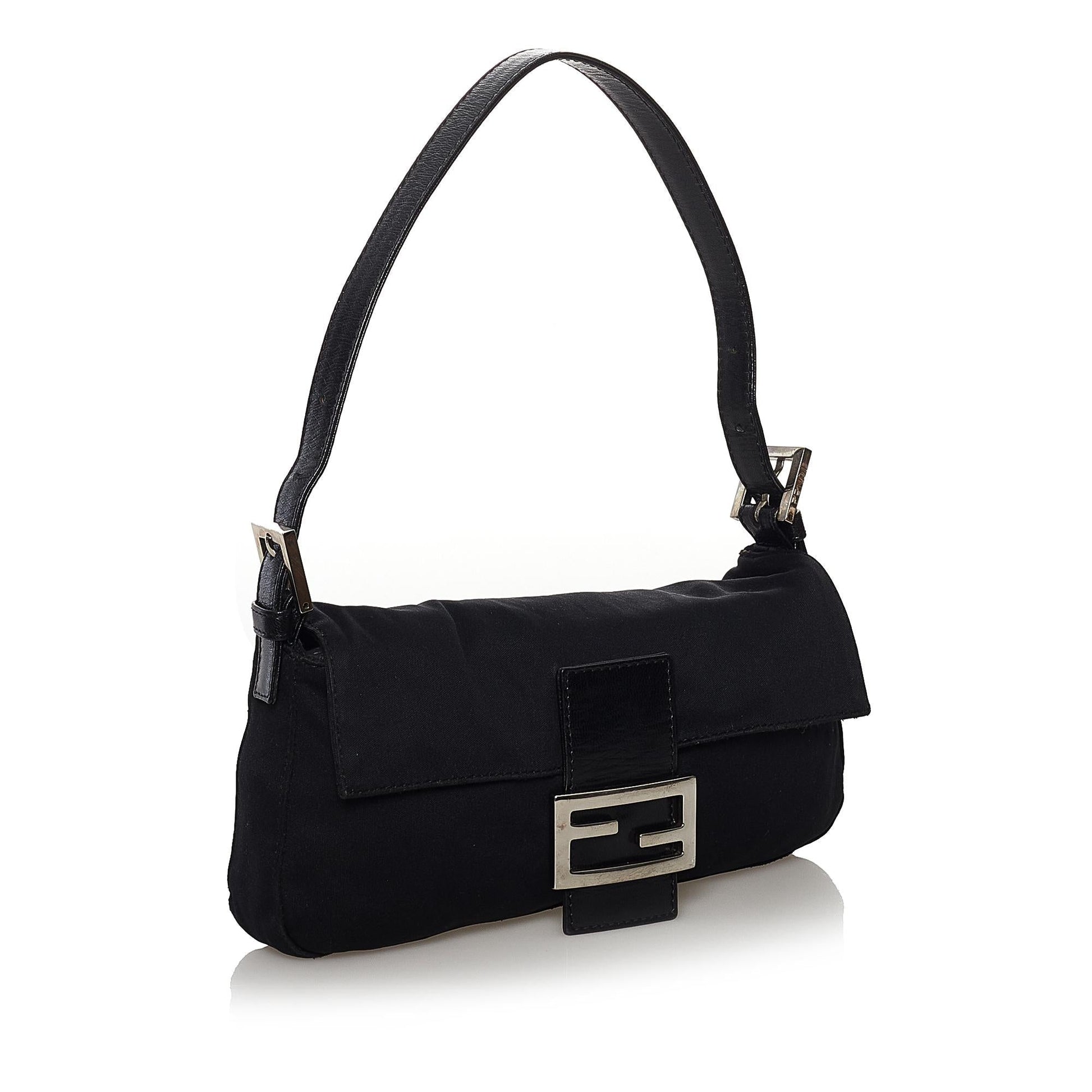 Fendi Cotton Mamma Baguette Shg Handbag Shoulder Bag