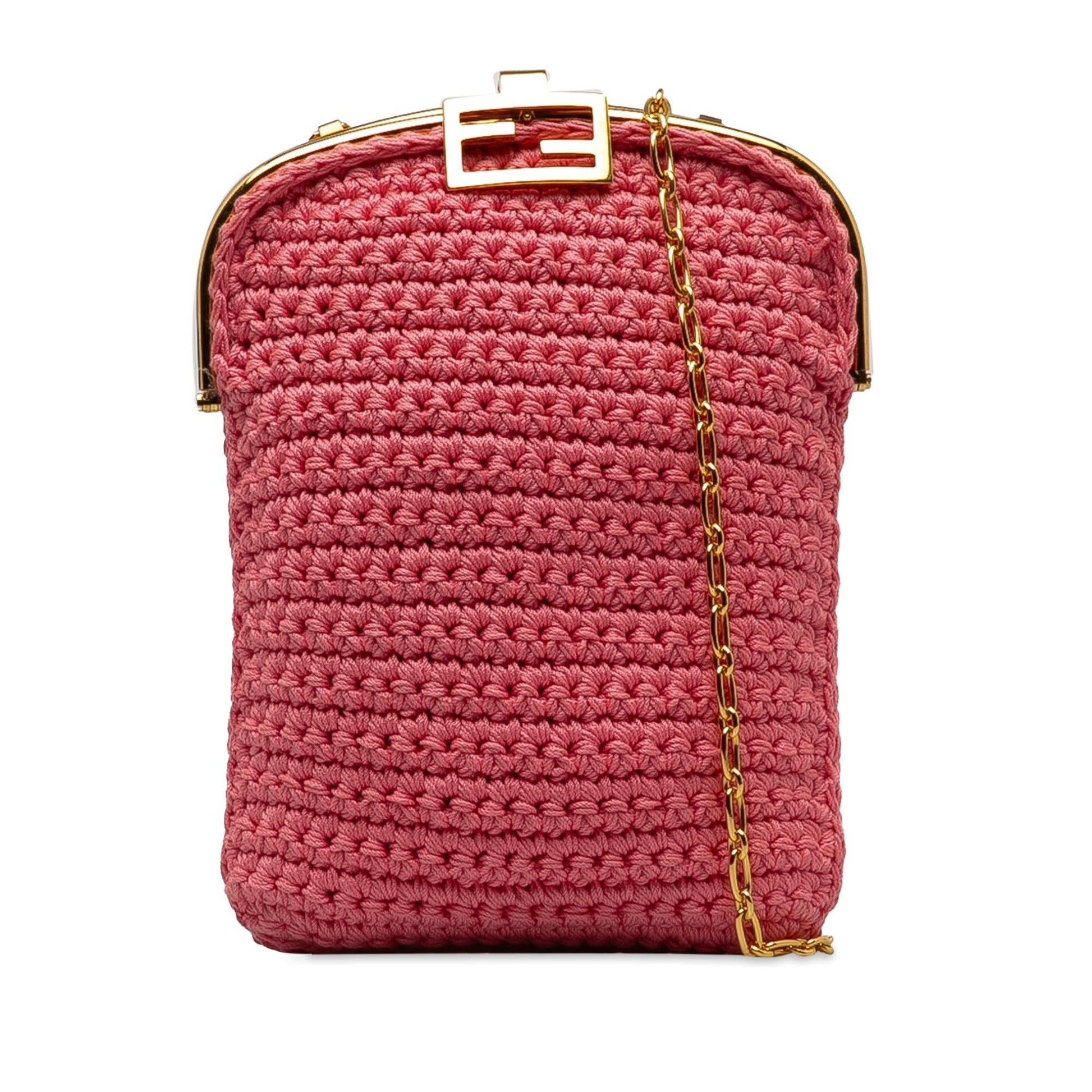 Fendi Crochet Baguette Phone Bag Shg 8Fmn6T Shoulder Bag