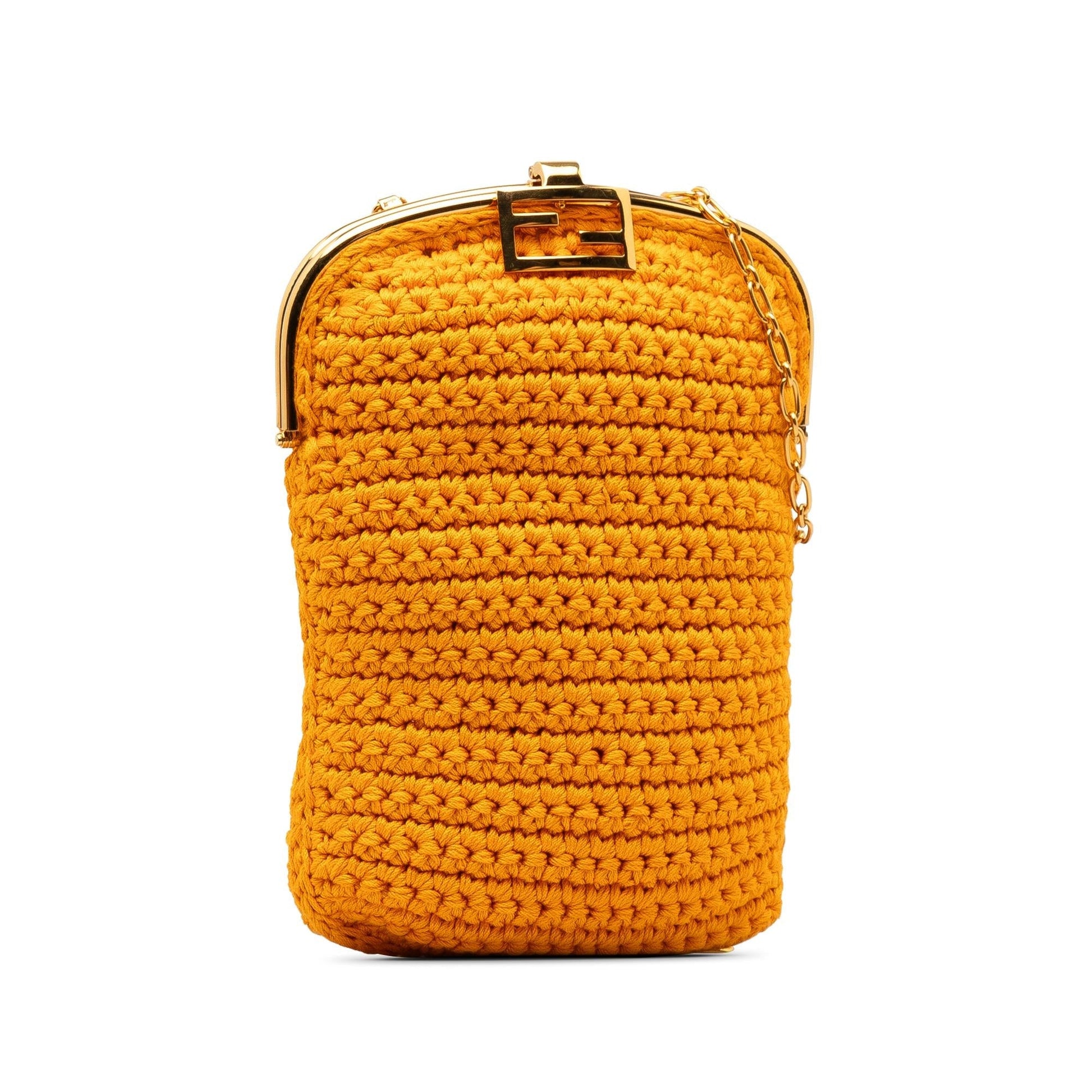 Fendi Crochet Baguette Phone Bag Shg Ualphd Shoulder Bag
