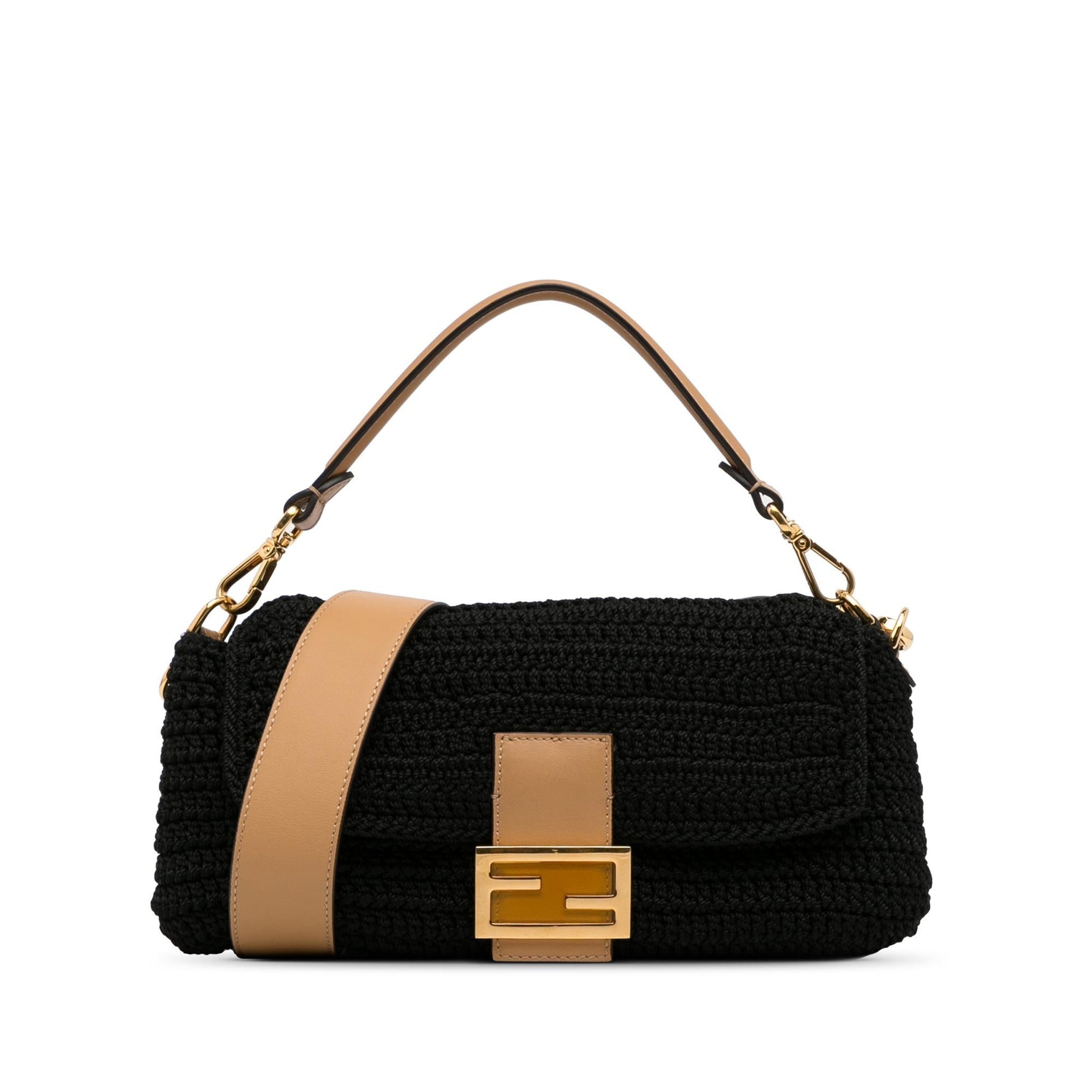 Fendi Crochet Baguette Satchel Shg Depvyd Raffia Satchel Bag