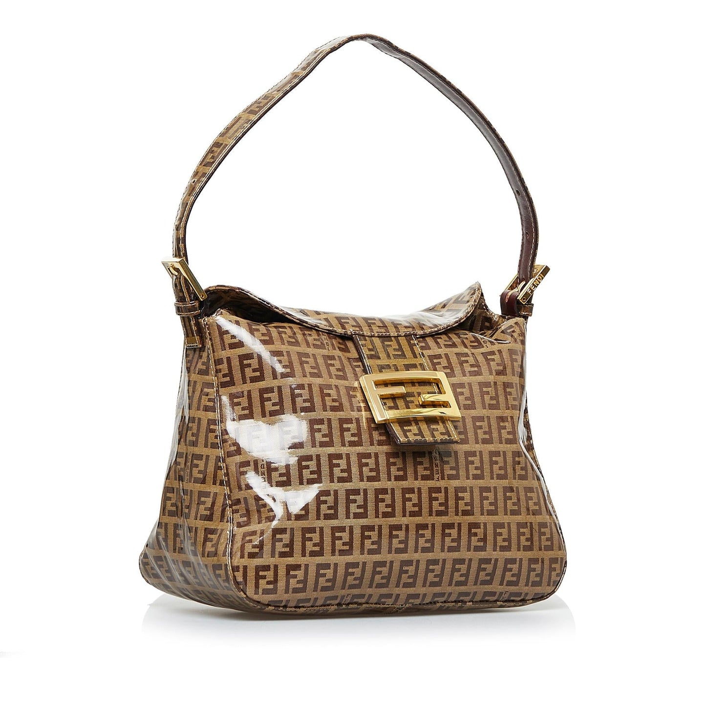Fendi Crystal Zucchino Doulbe Shg Yosyey Handbag Flap Travel Bag