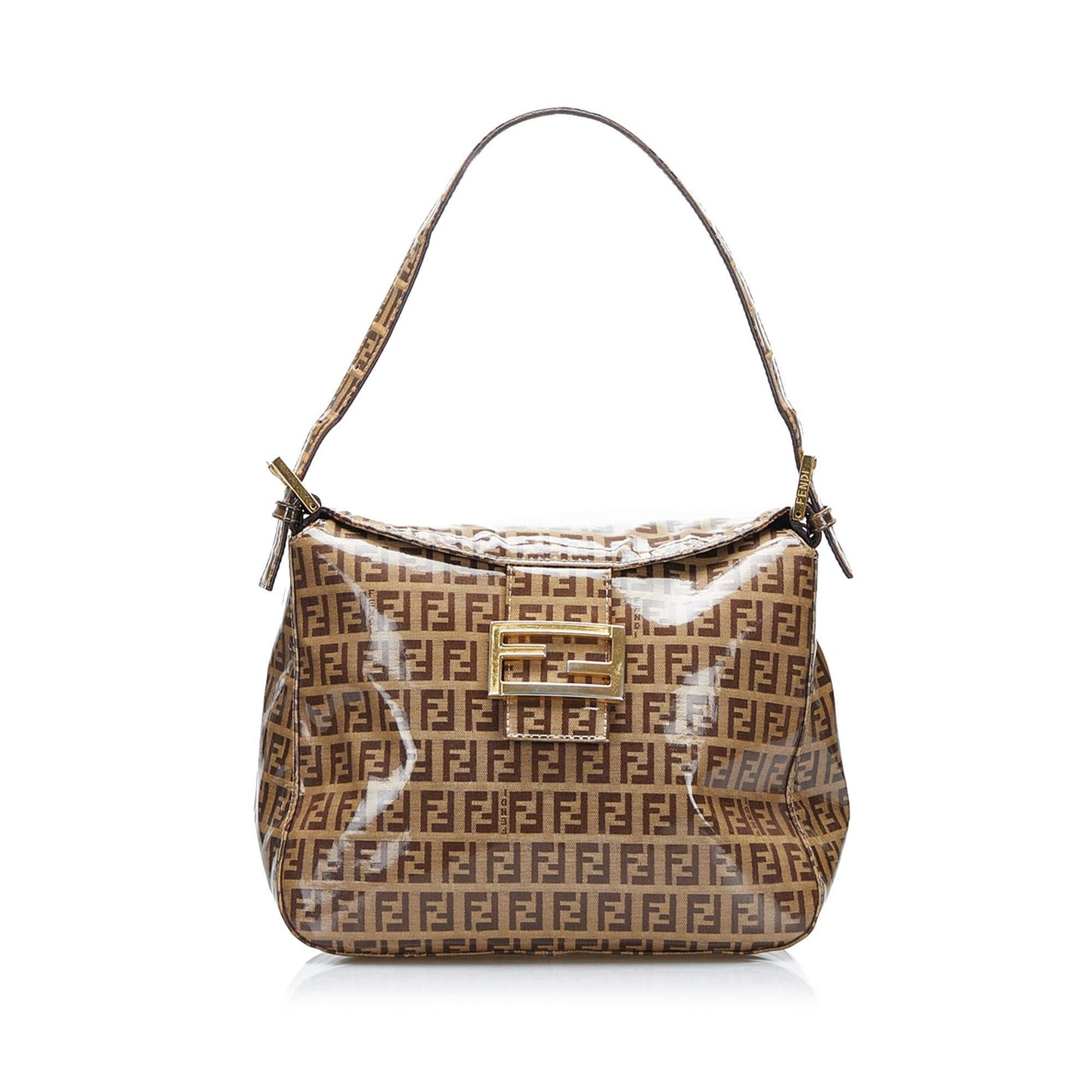 Fendi Crystal Zucchino Baguette Shg Mkfmex Handbag Flap Shoulder Bag
