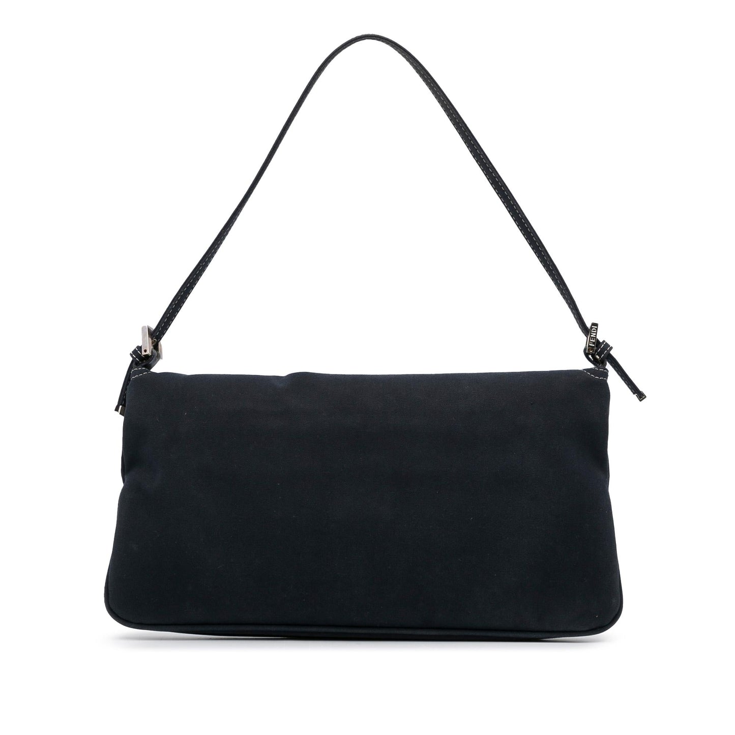 Fendi Double Baguette Shg J7Tzh1 Handbag Denim Flap Shoulder Bag