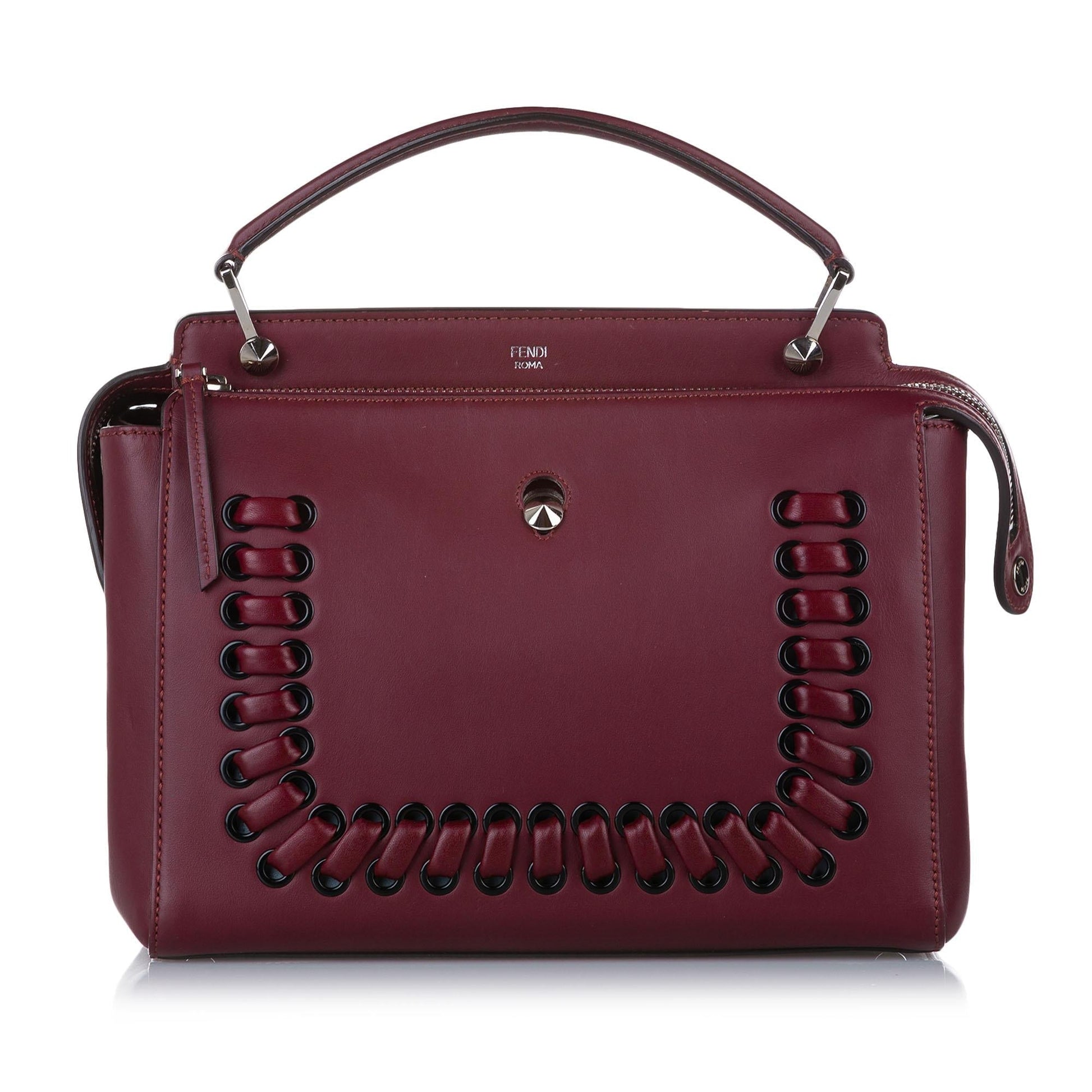 Fendi Dotcom Satchel Shg Leather Satchel Bag