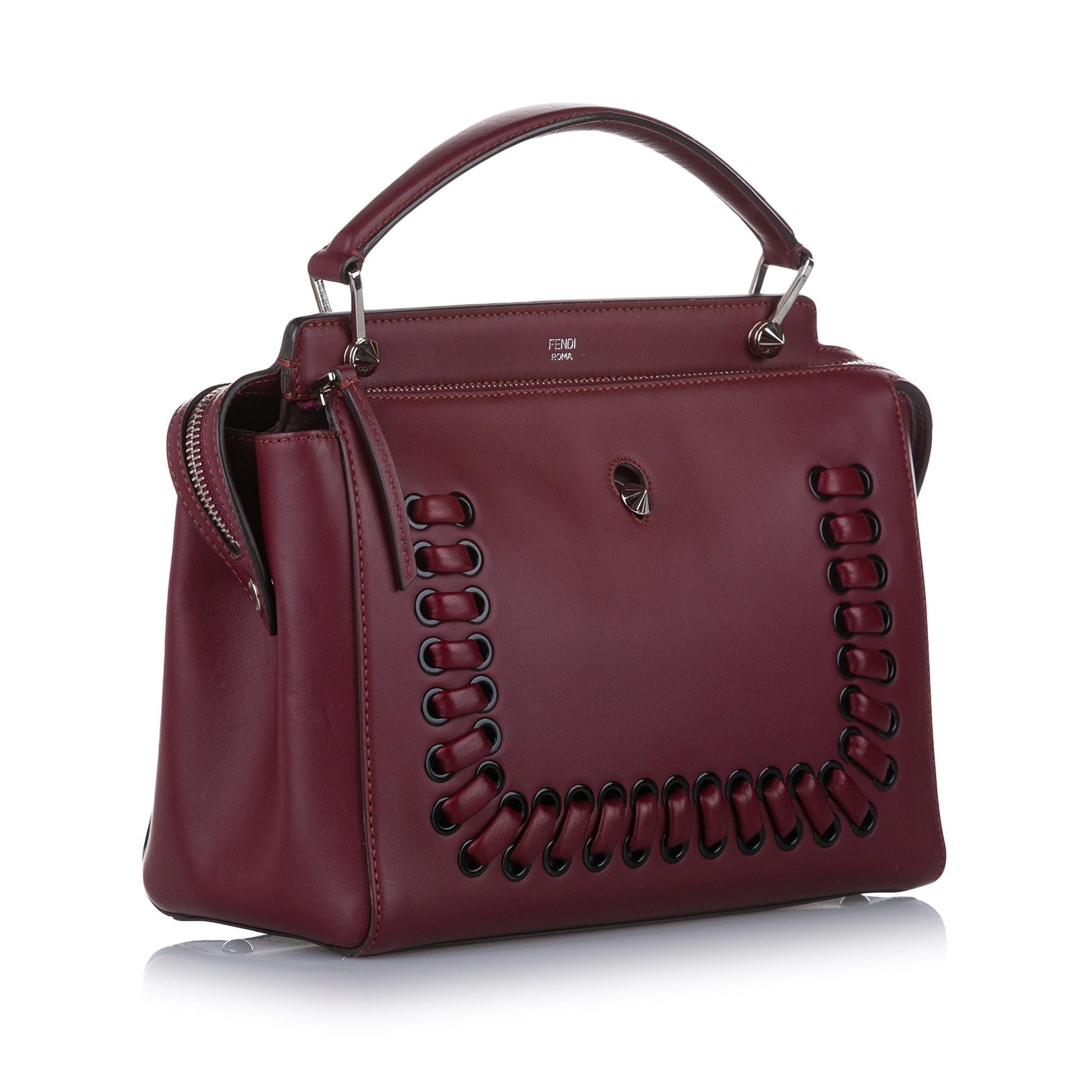 Fendi Dotcom Satchel Shg Leather Satchel Bag