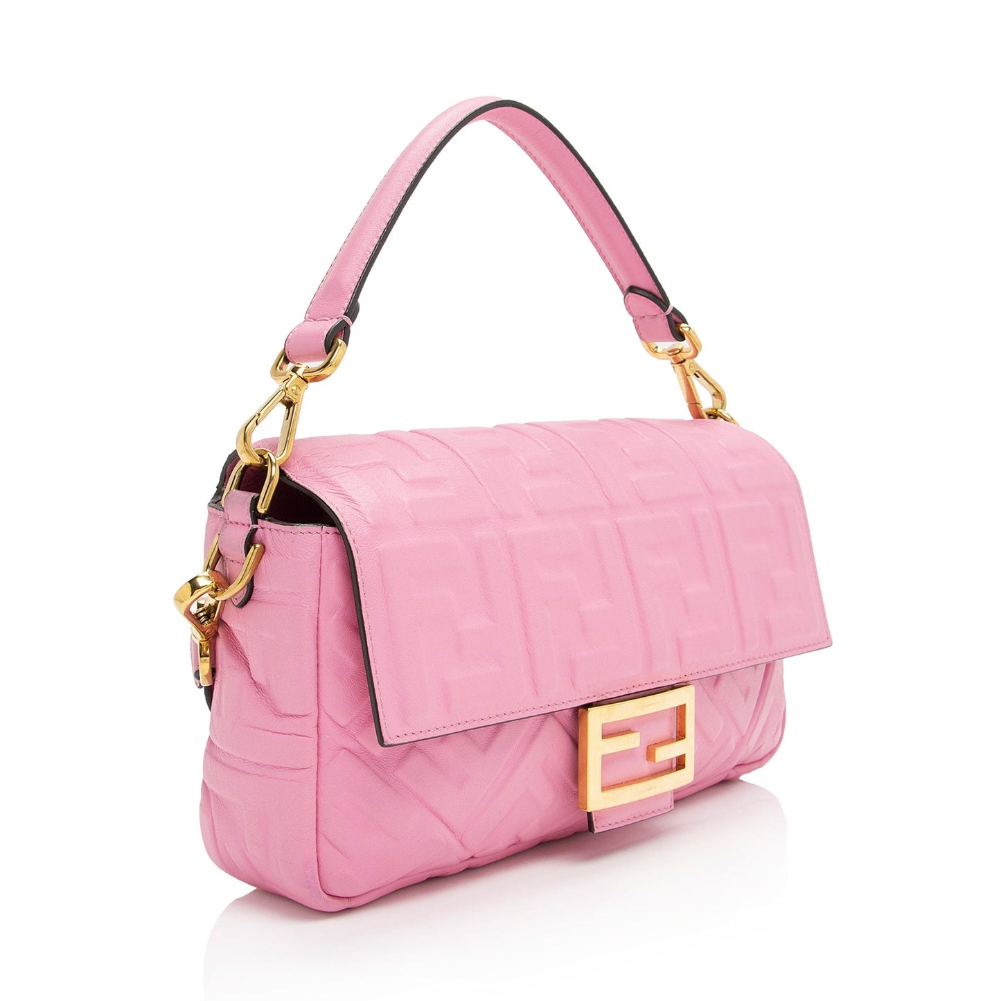 Fendi Ff Baguette Shoulder Bag Shf Nc63Ja Leather Embossed