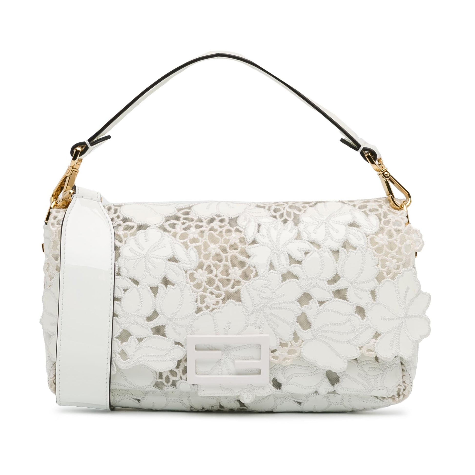 Fendi Lace Baguette Satchel Shg Id9Gxu Embroidered Satchel Bag