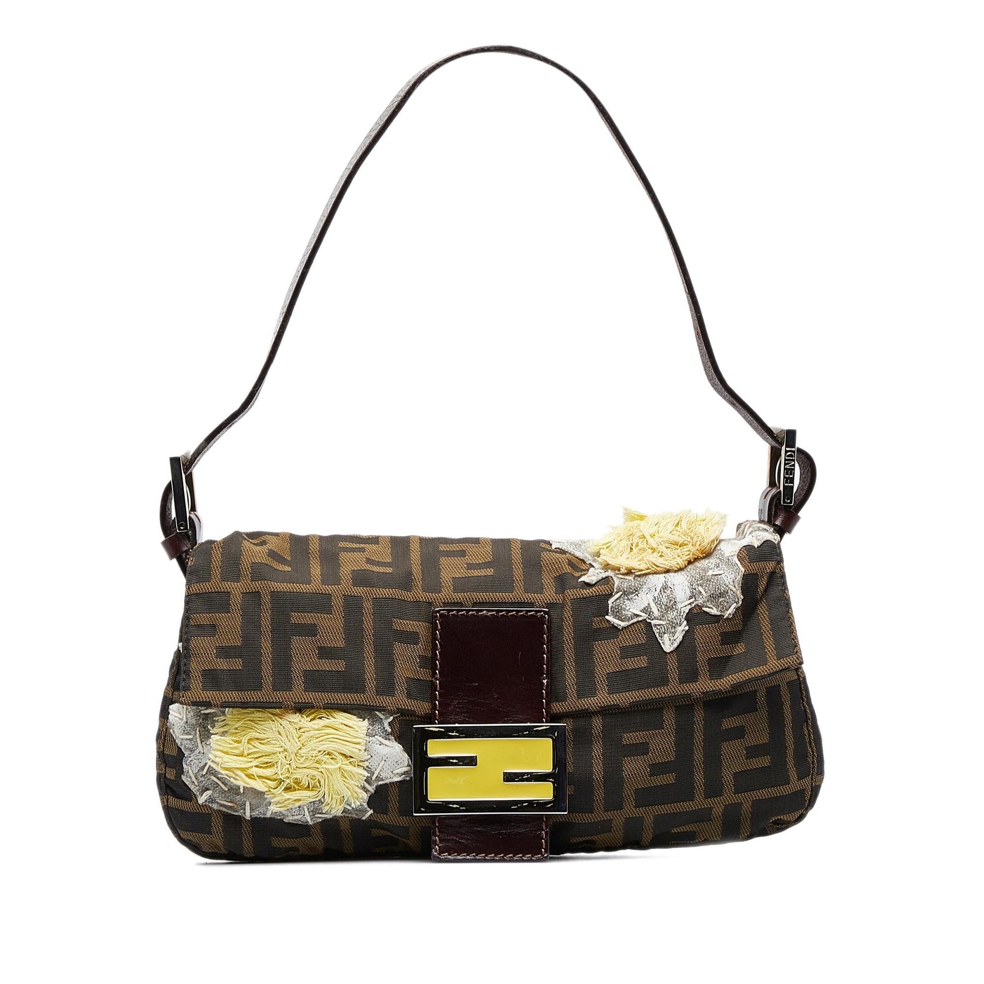 Fendi Zucca Baguette Shg Kz6Ajk Handbag Embroidered Shoulder Bag