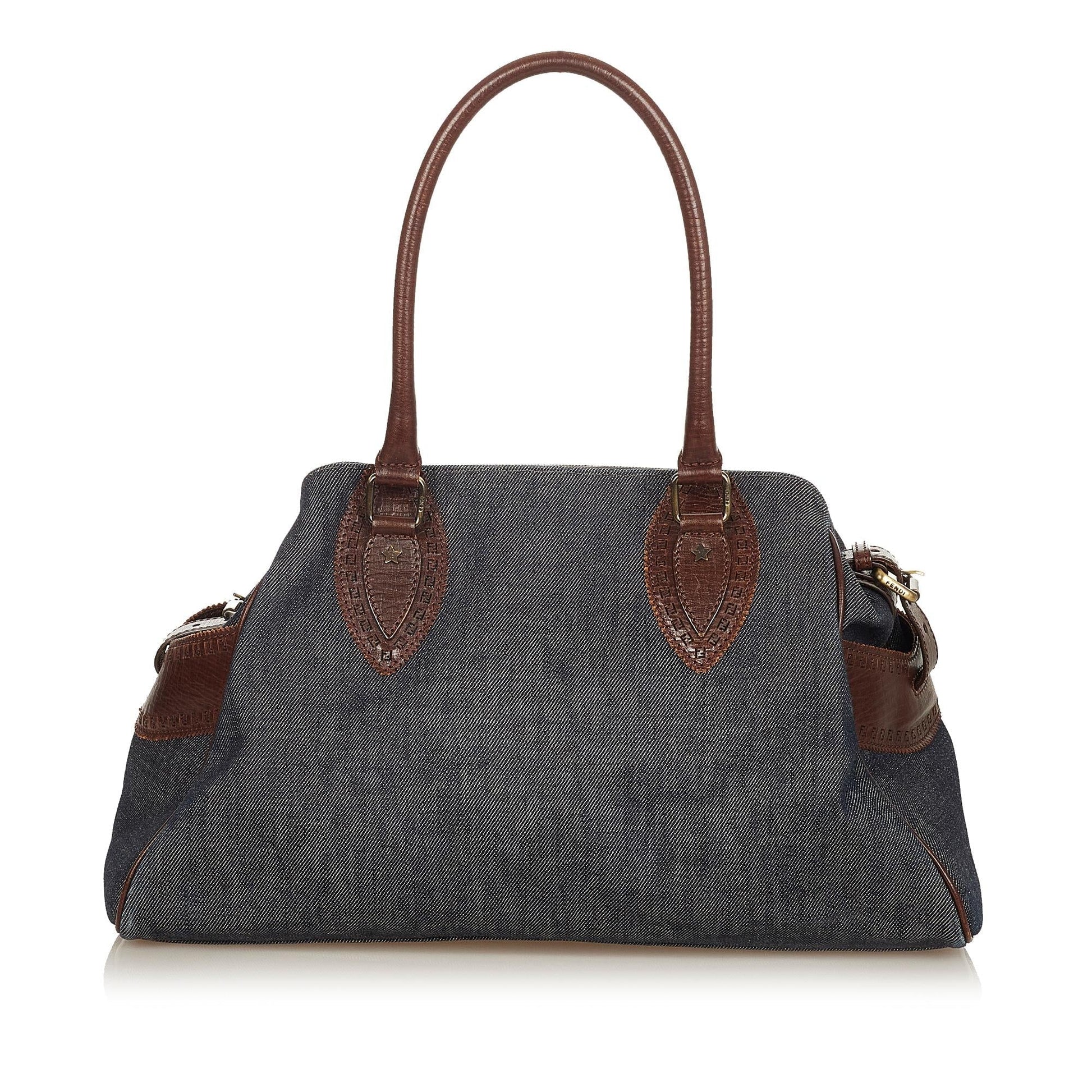 Fendi Etniko Shoulder Bag Shg Denim