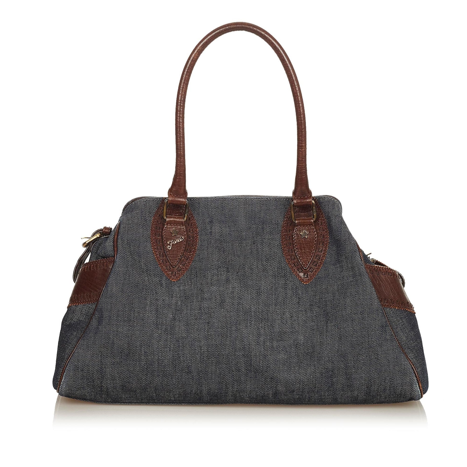 Fendi Etniko Shoulder Bag Shg Denim