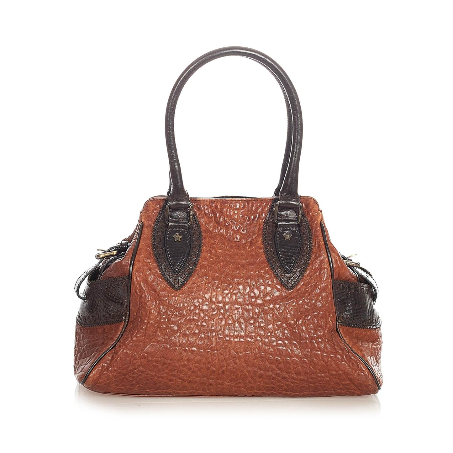 Fendi Etniko Handbag Shg Leather Satchel Bag