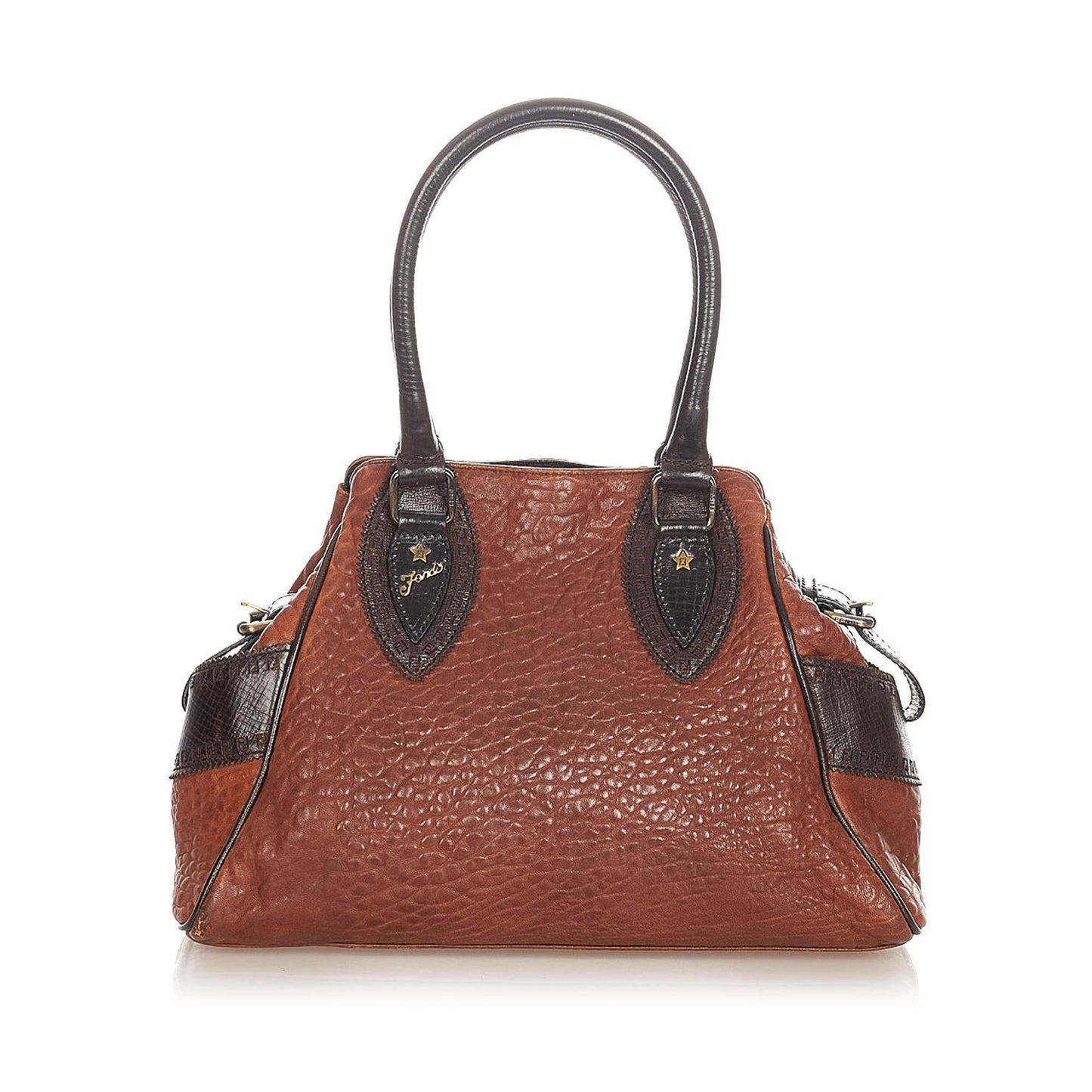 Fendi Etniko Handbag Shg Leather Satchel Bag