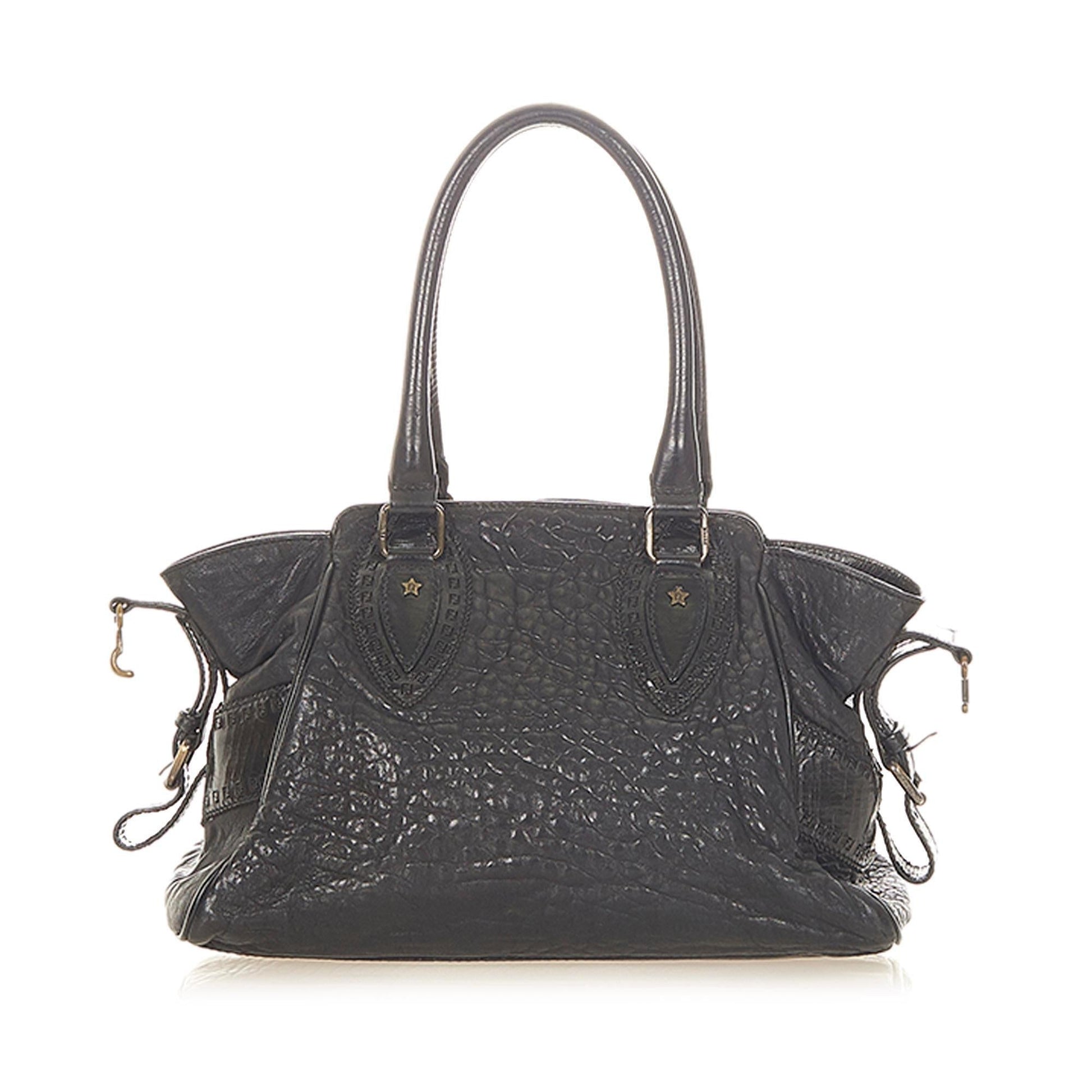 Fendi Etniko Handbag Shg Leather Satchel Bag Handbag Shg 31662
