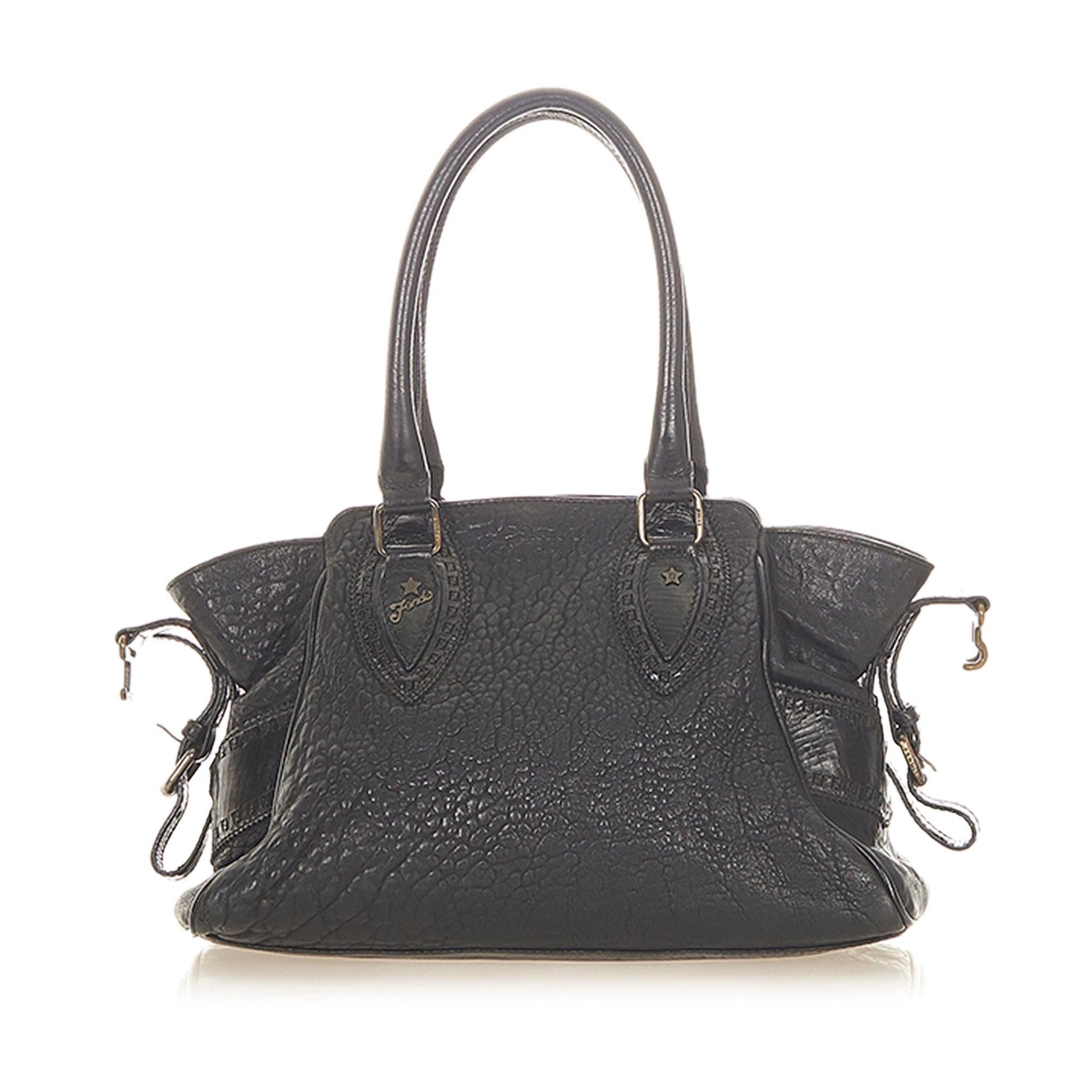 Fendi Etniko Handbag Shg Leather Satchel Bag Handbag Shg 31662