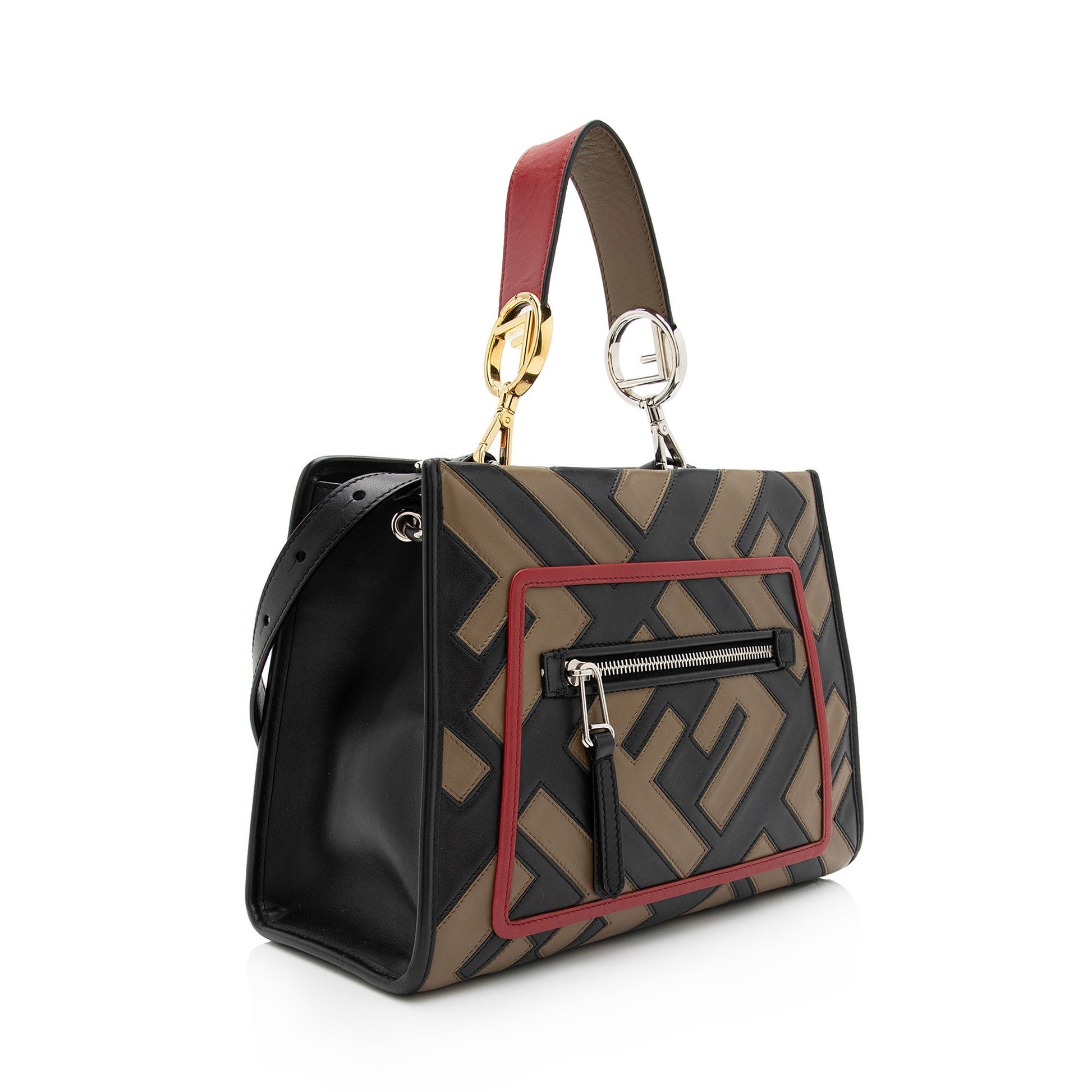 Fendi Ff Calfskin Century Runaway Tote Shf 6Kw03X Small Tote Bag