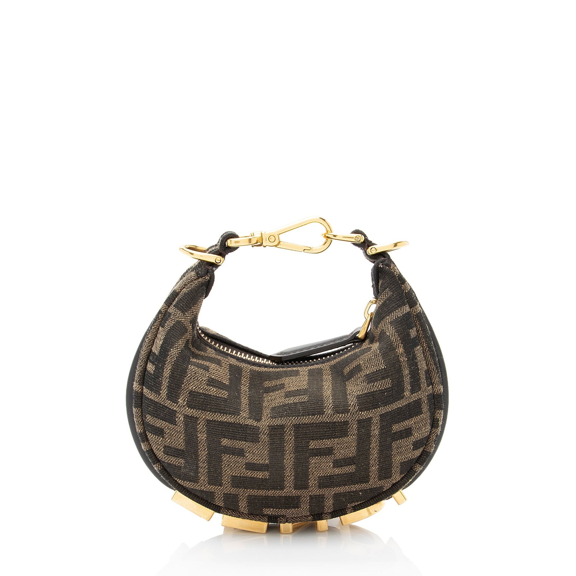 Fendi Ff graphy Nano Hobo Canvas Clutch Bag