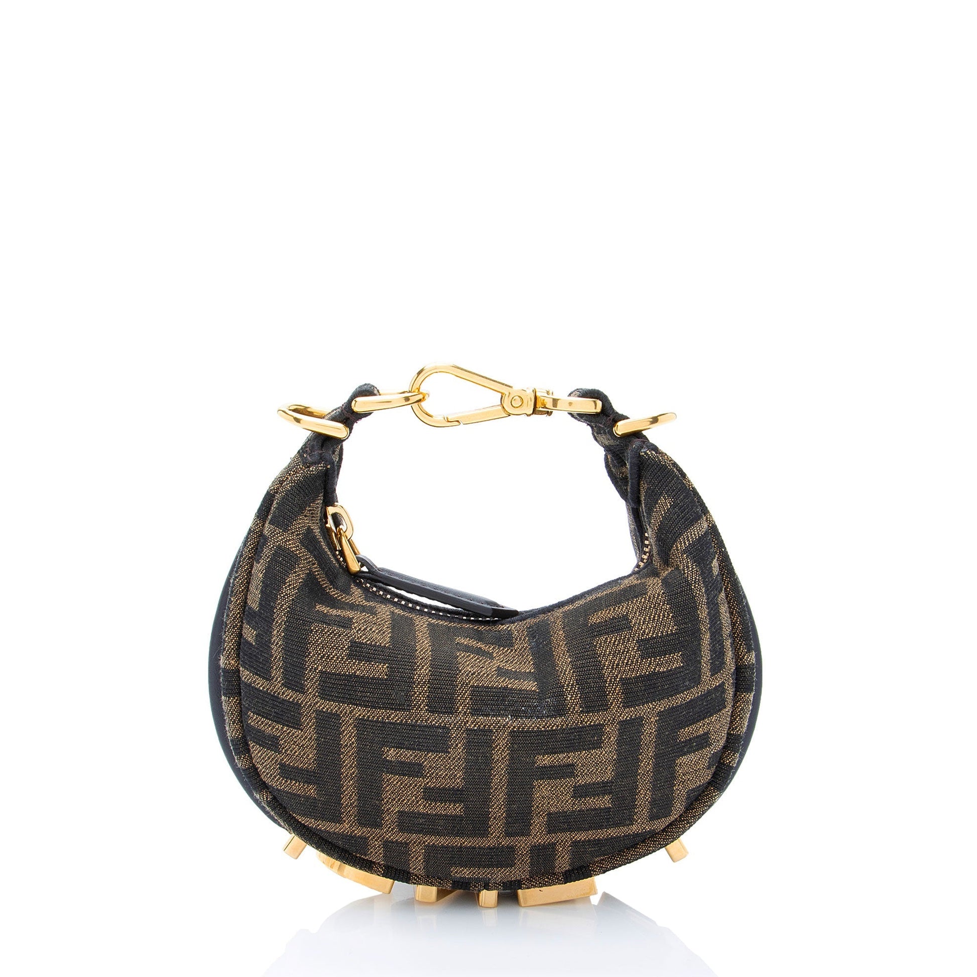 Fendi Ff graphy Nano Hobo Canvas Clutch Bag