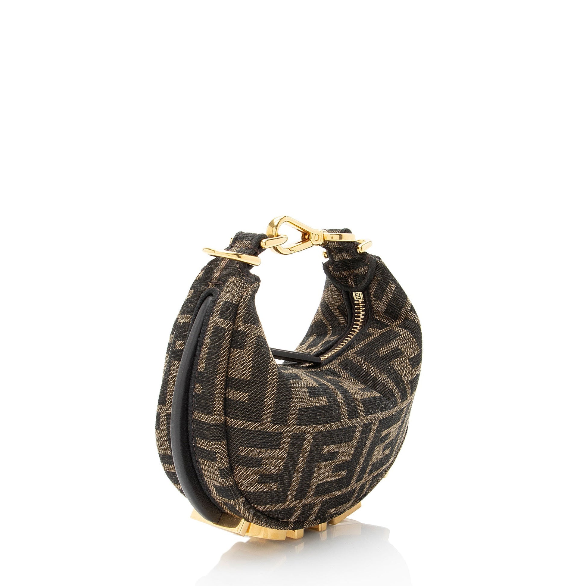 Fendi Ff graphy Nano Hobo Canvas Clutch Bag