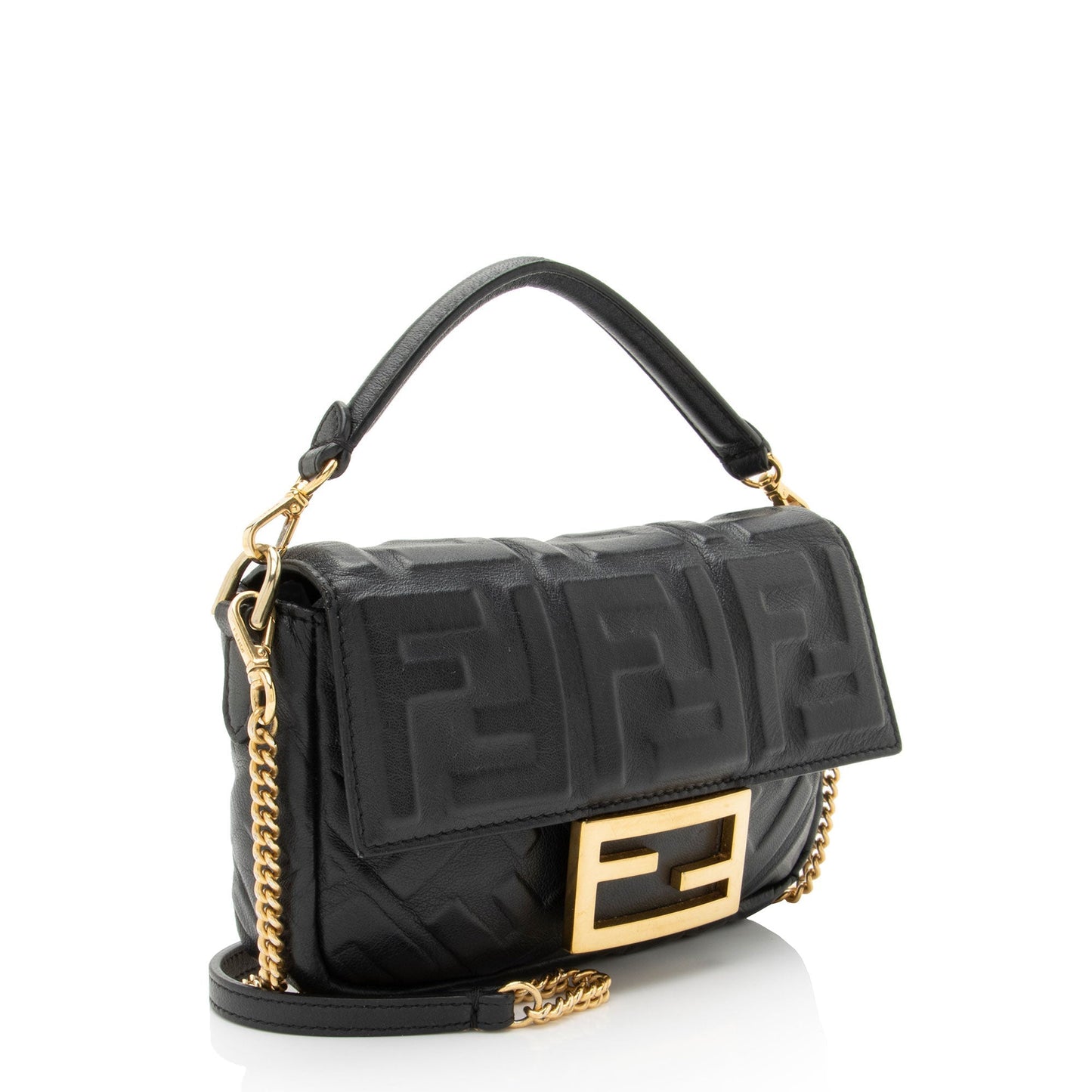 Fendi Ff Baguette Shoulder Bag Mini Embossed