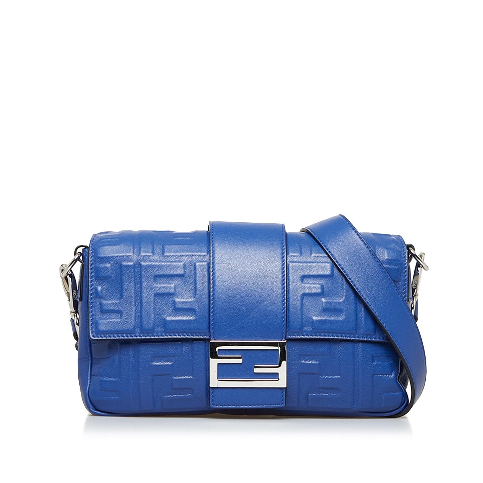 Fendi Ff Baguette Shg Hkcsa6 Satchel Bag Embossed