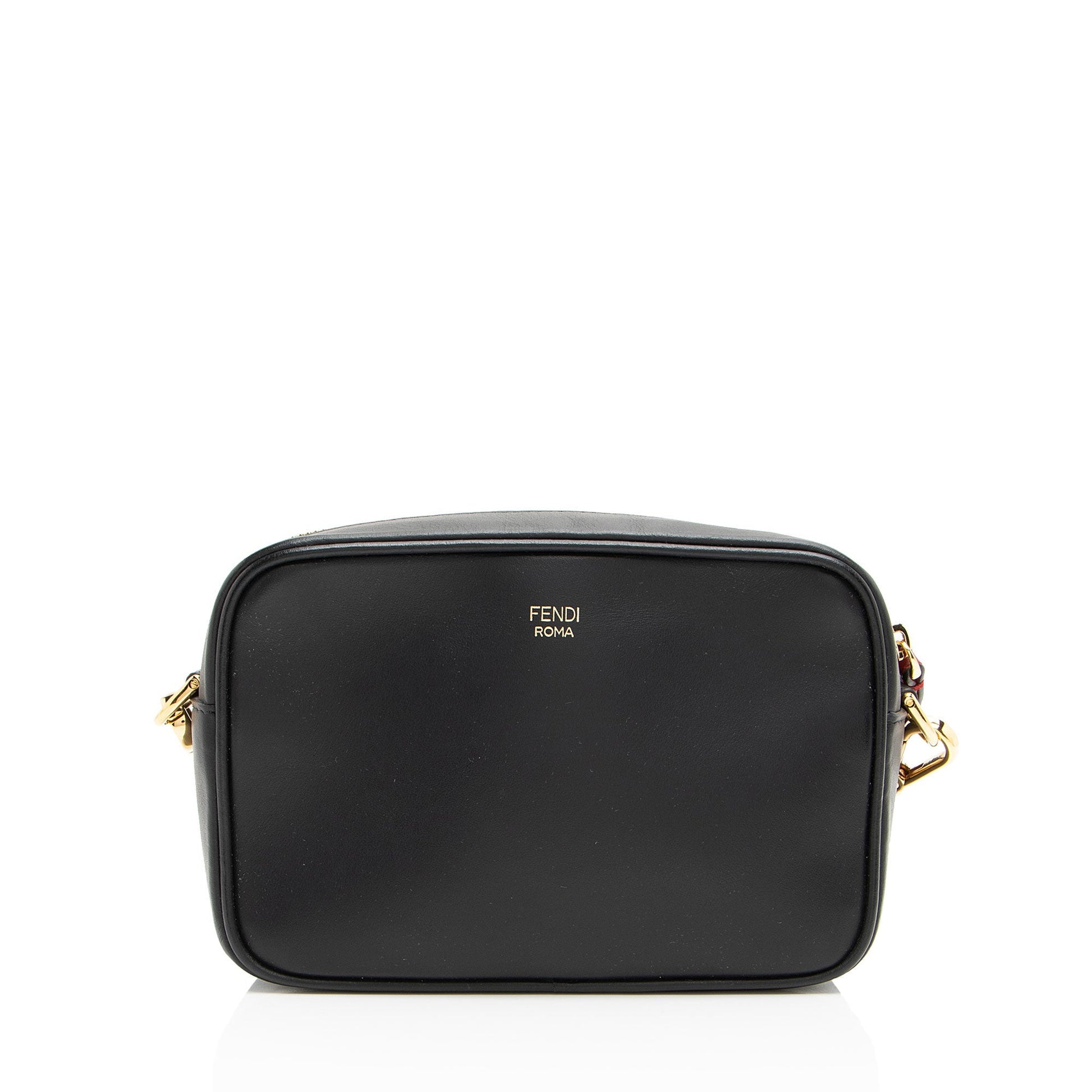 Fendi Ff Calfskin Camera Bag Mini Embossed Crossbody Bag
