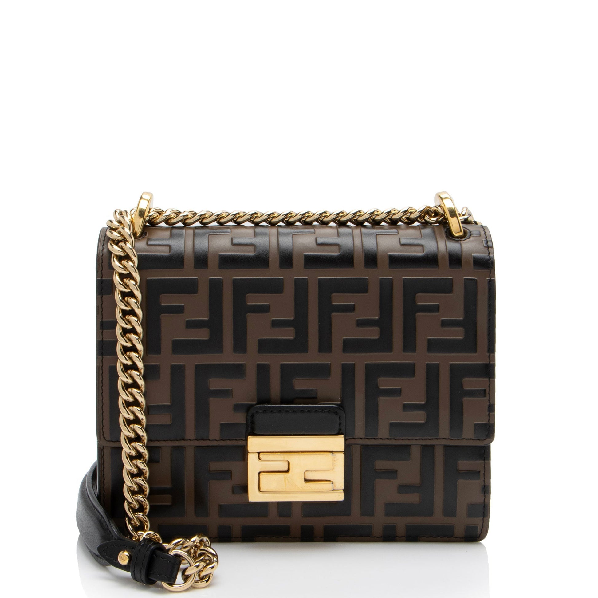 Fendi Ff Kan Shoulder Bag Shf Zykjeu Small Embossed