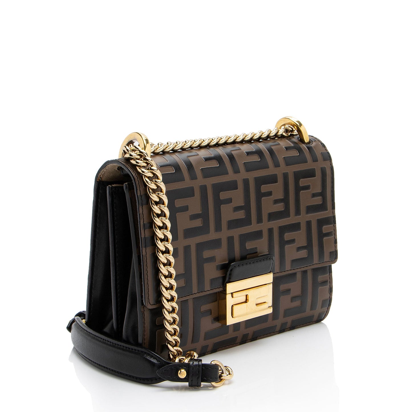 Fendi Ff Kan Shoulder Bag Shf Zykjeu Small Embossed