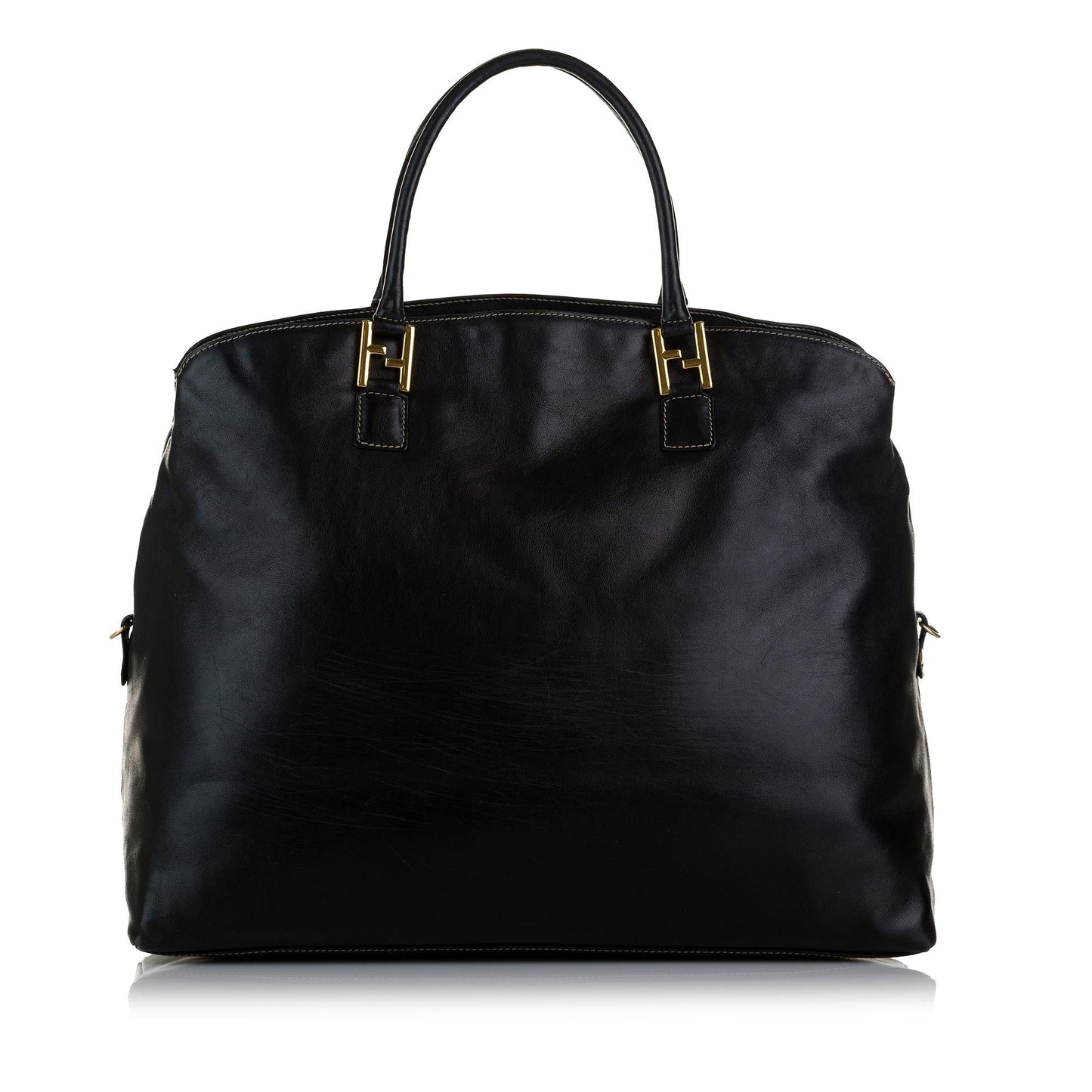 Fendi Ff Tote Shg Leather Tote Bag