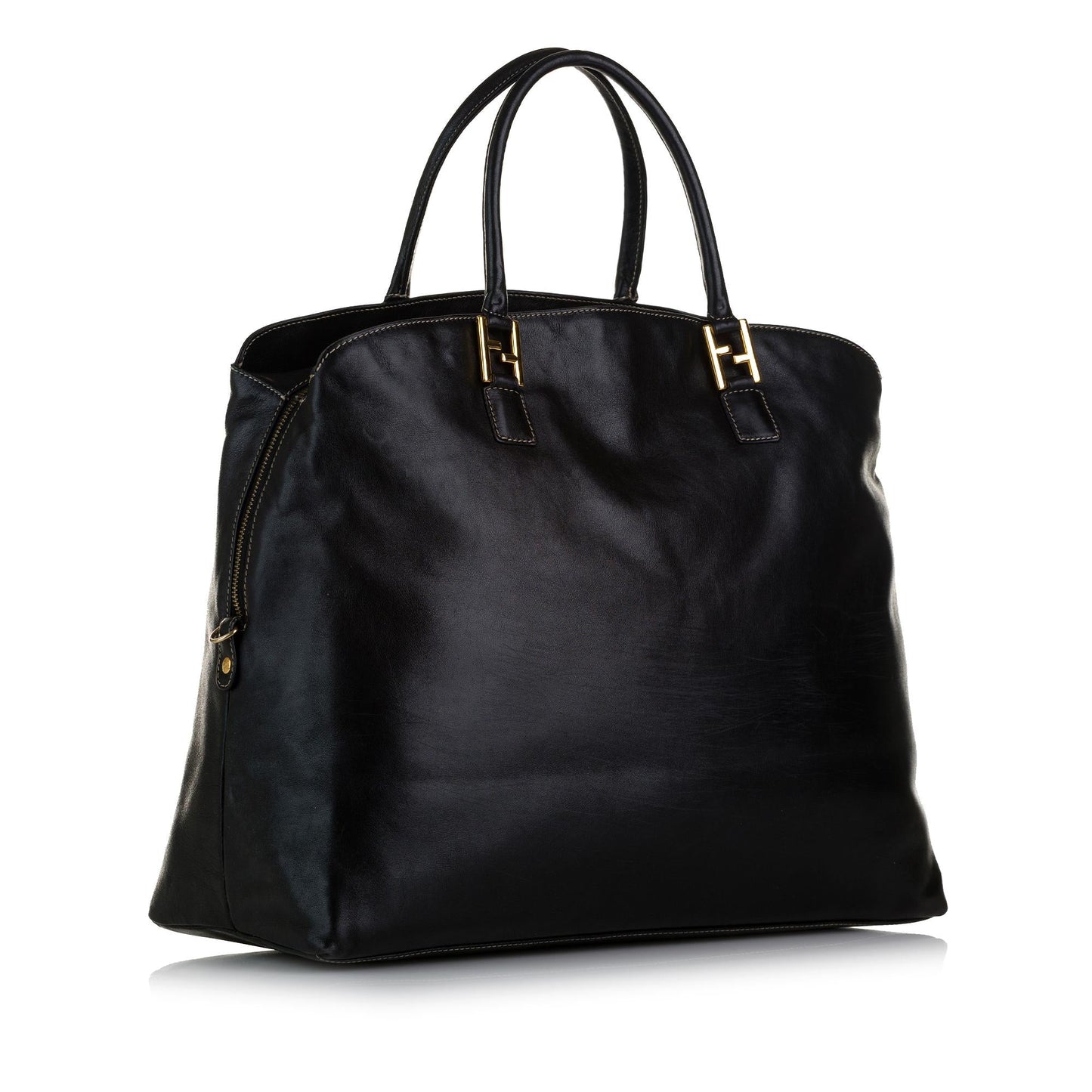 Fendi Ff Tote Shg Leather Tote Bag