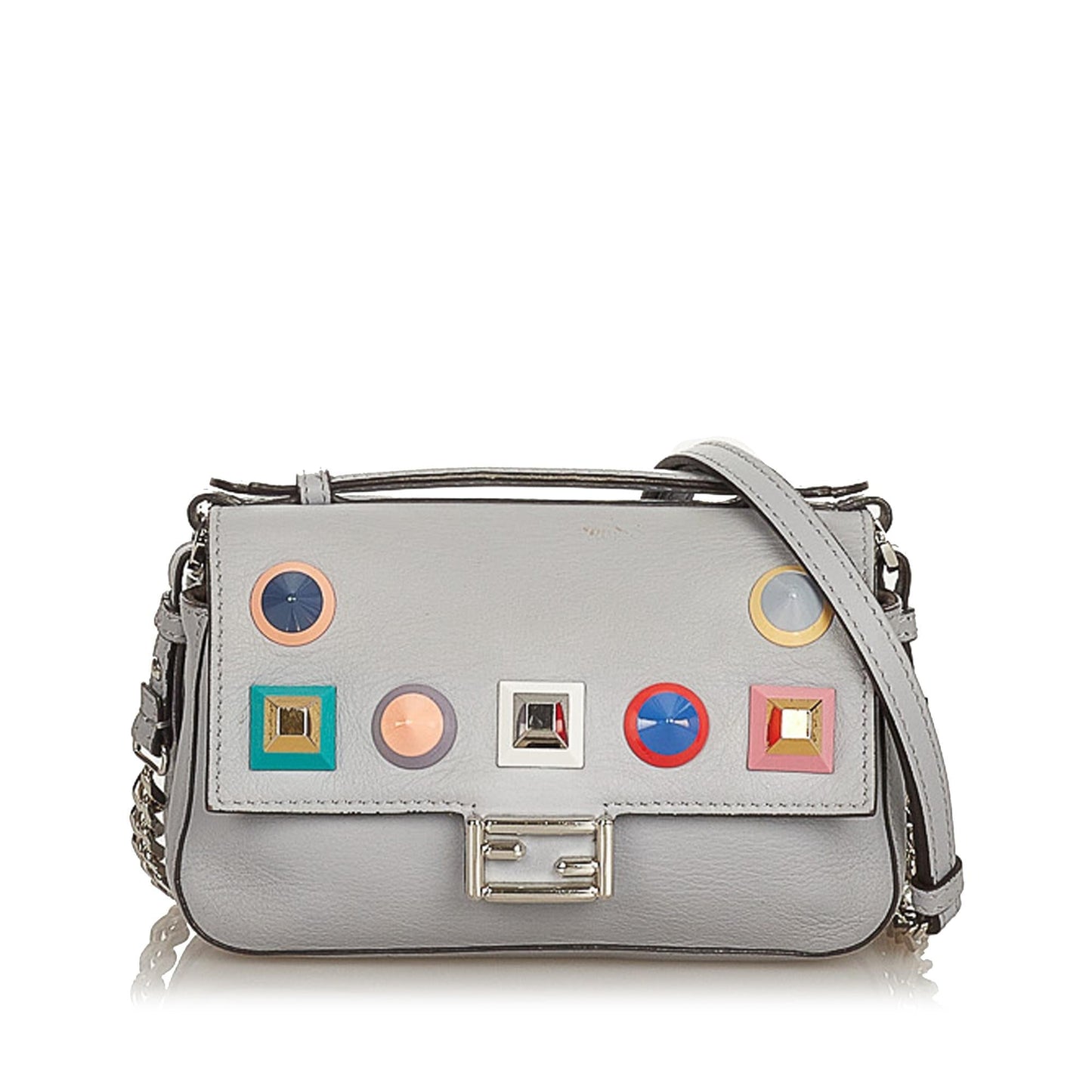 Fendi Ff Lock Satchel Shg Leather Satchel Bag