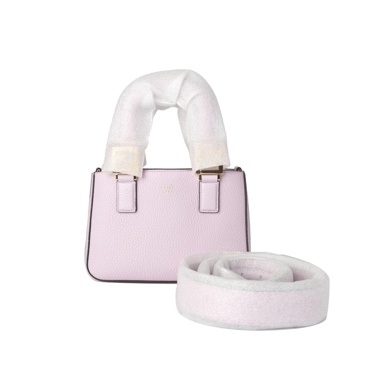 Fendi Ff Tote Leather Mini Tote Bag
