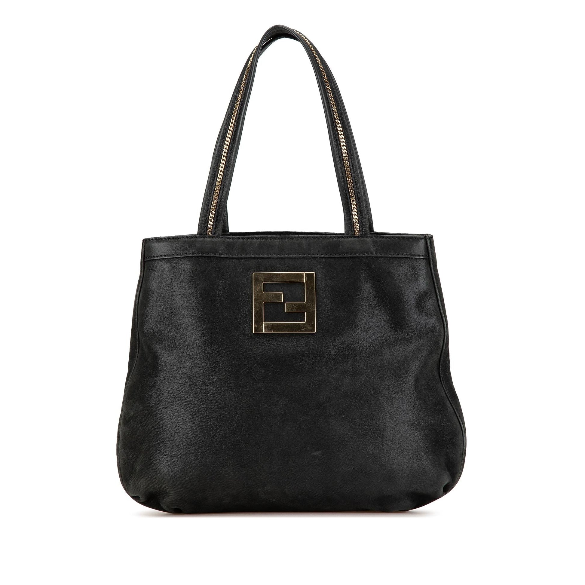 Fendi Ff Nubuck Chains Tote Shg Vw1Jcb Tote Bag