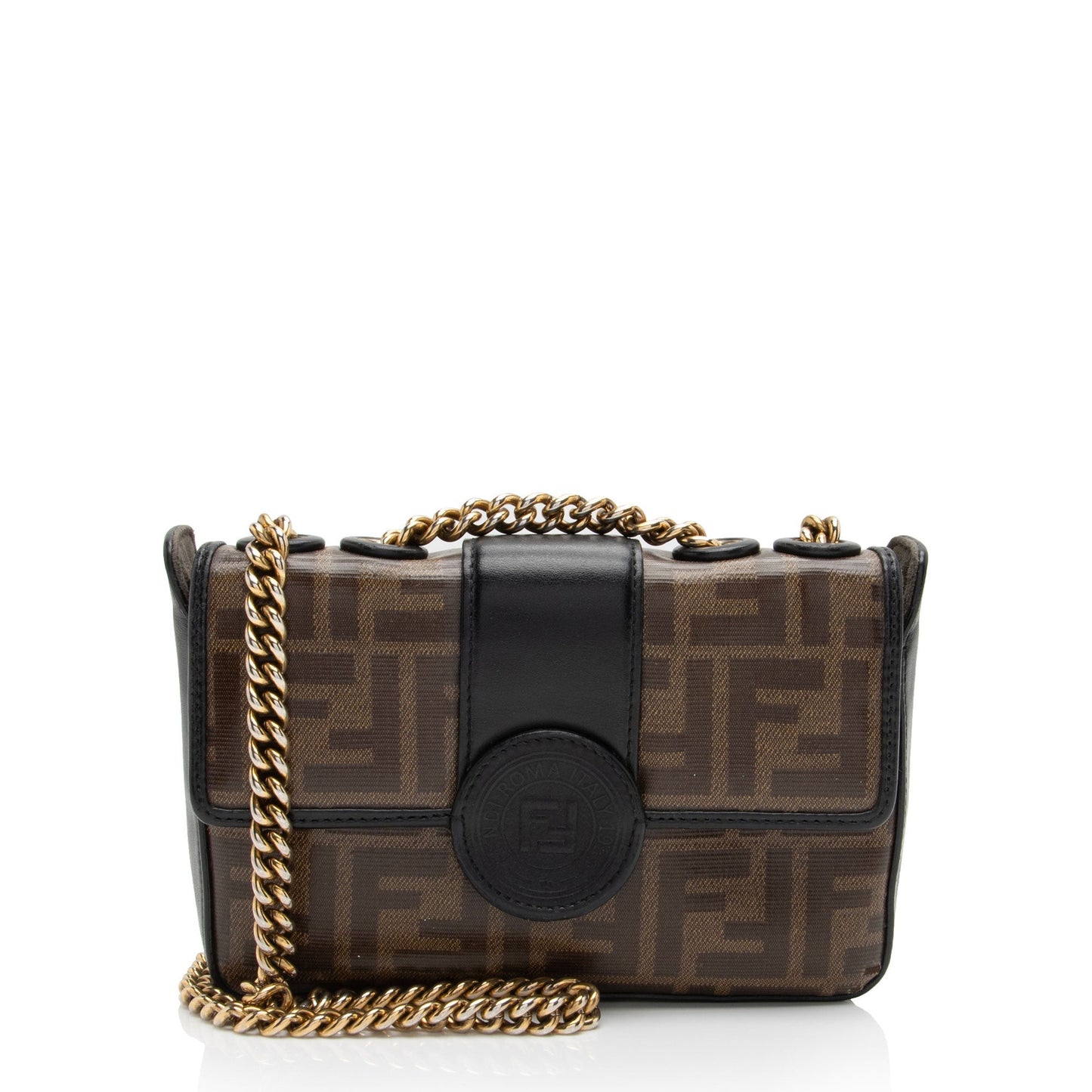 Fendi Ff Spalmati Double Shoulder Bag Shf Dtq1Xp Mini