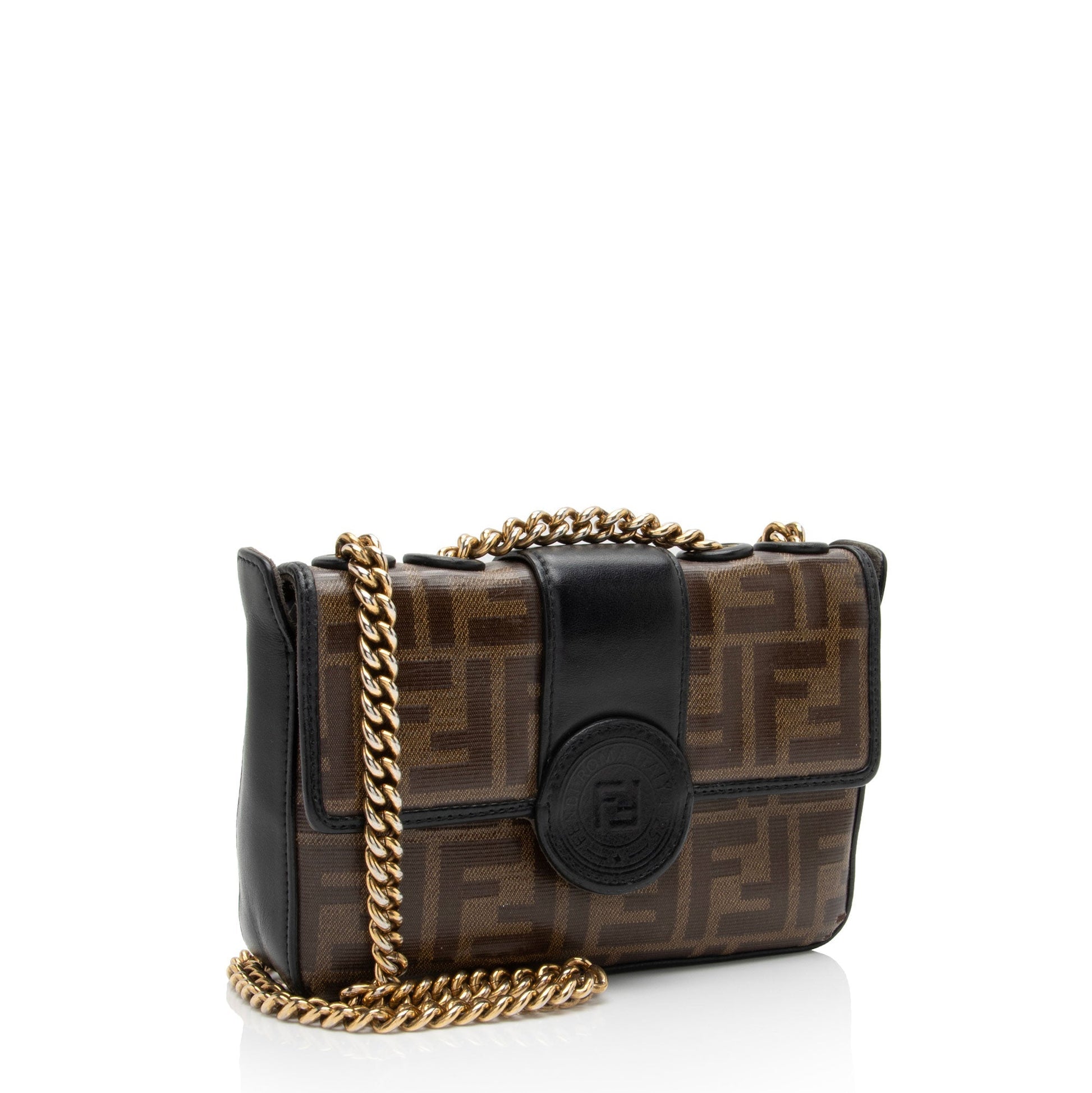 Fendi Ff Spalmati Double Shoulder Bag Shf Dtq1Xp Mini