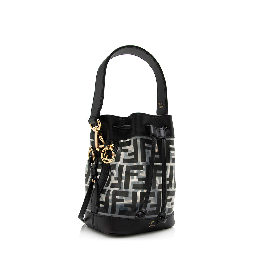 Fendi Ff Translucent Mon Tresor Bag Shf Mini Bucket Shoulder Bag