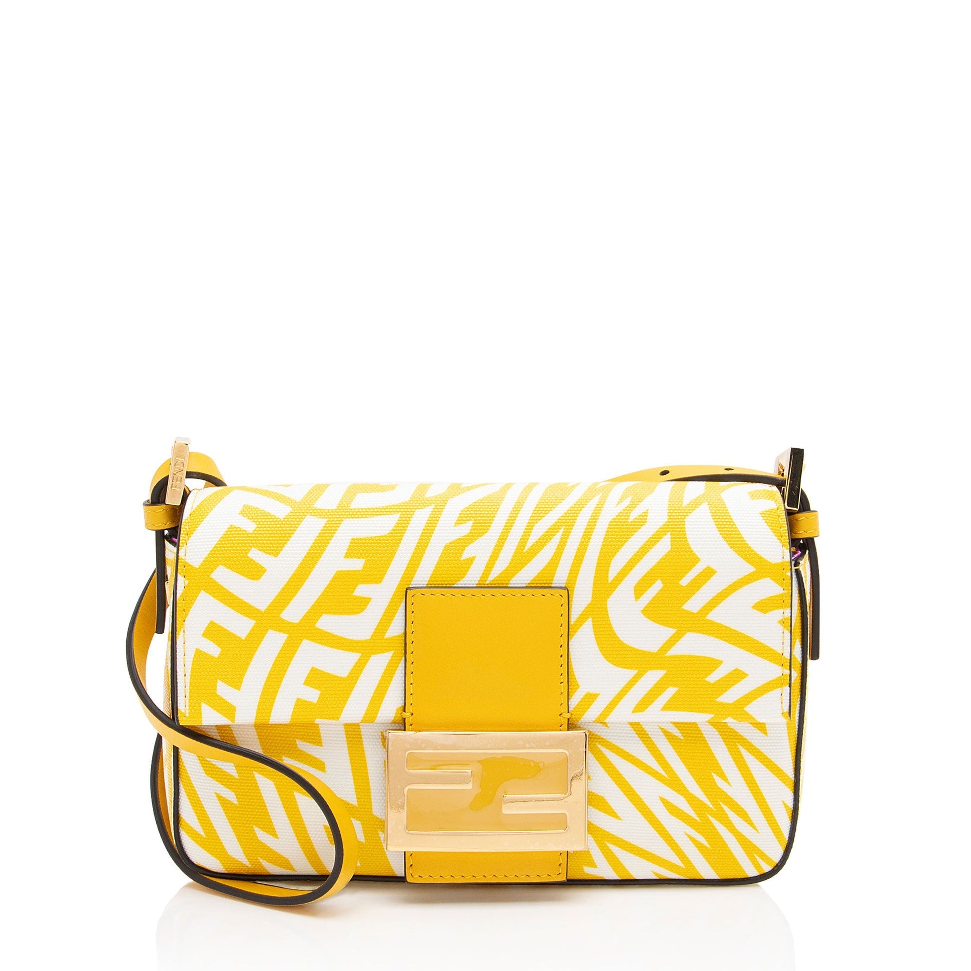 Fendi Sara Coleman Ff Vertigo Baguette Shoulder Bag Leather Mini