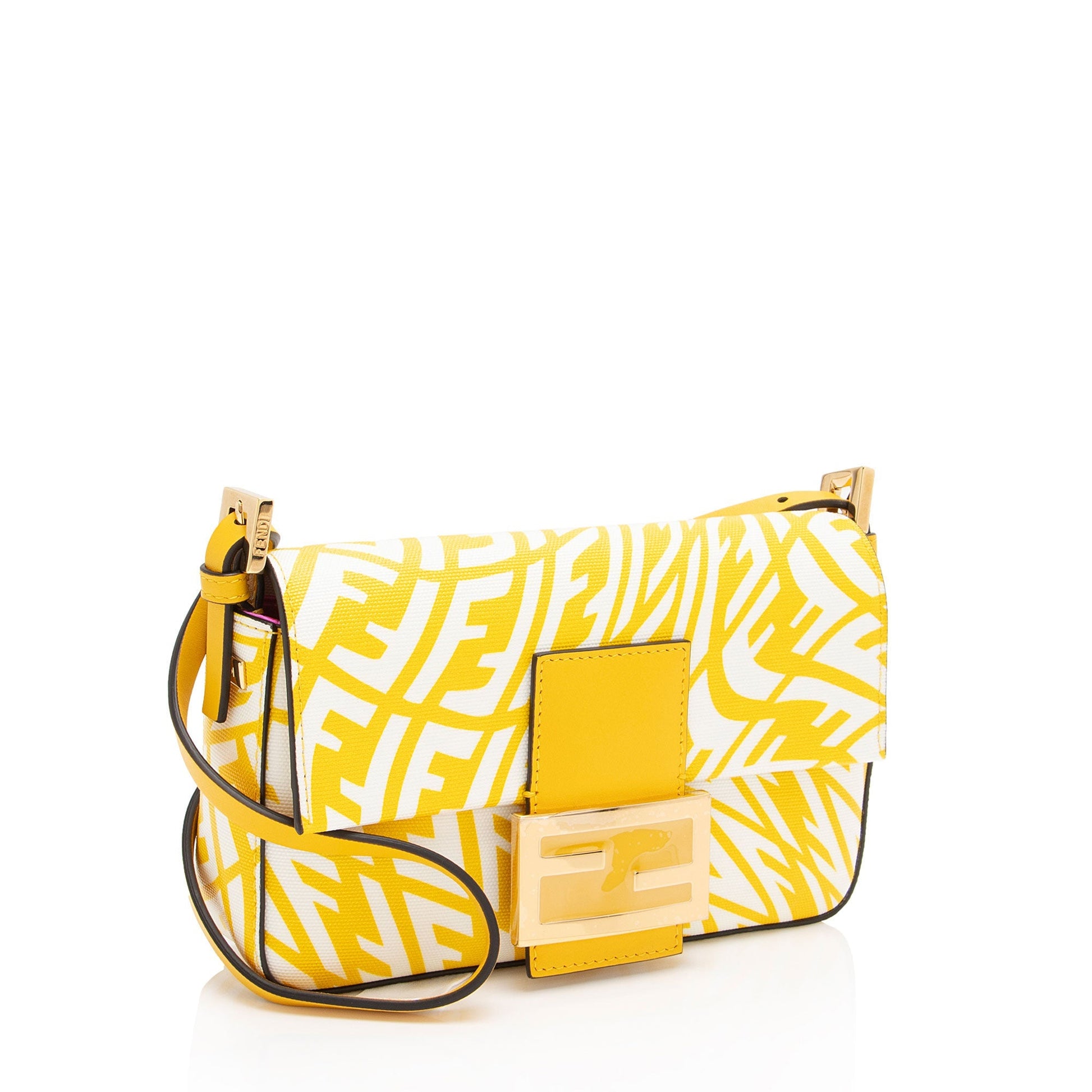 Fendi Sara Coleman Ff Vertigo Baguette Shoulder Bag Leather Mini