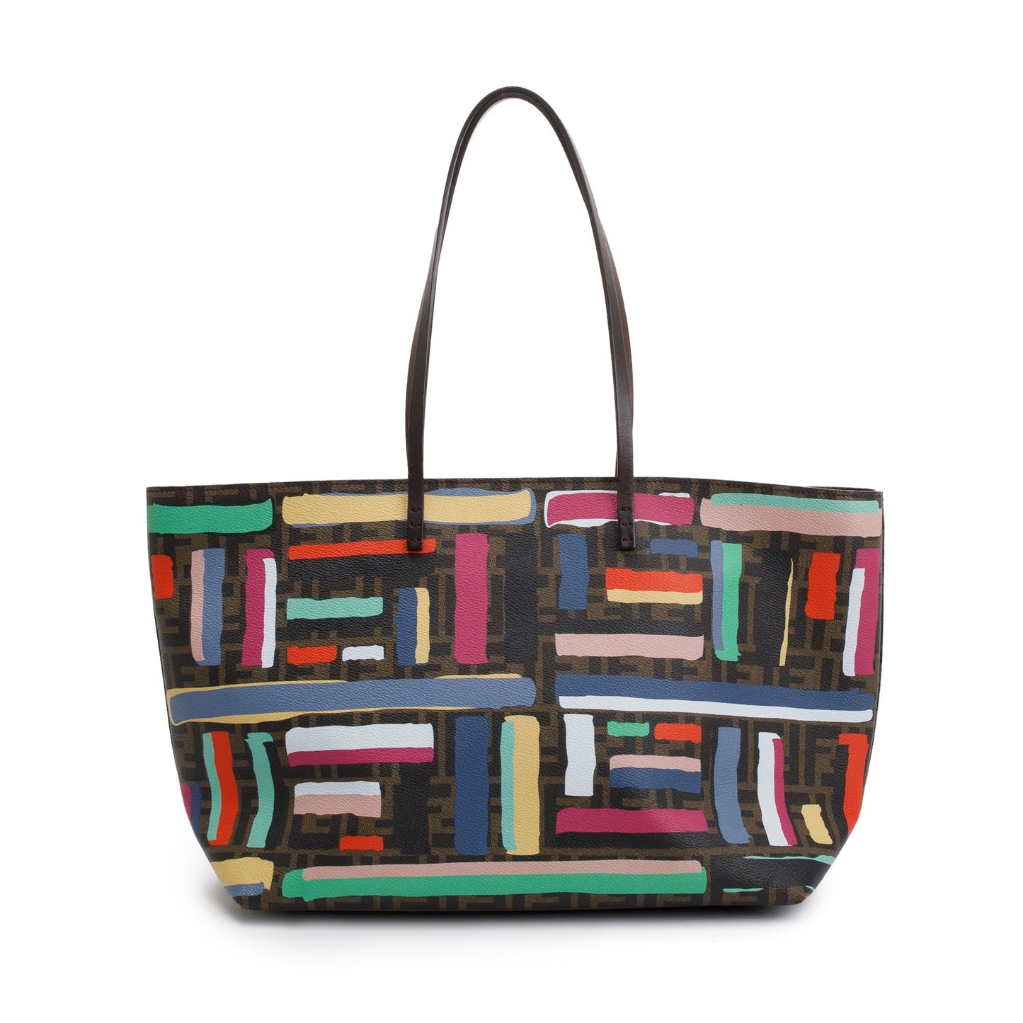 Fendi Ff Zucca Spalmati Chalks Roll Tote Tote Bag