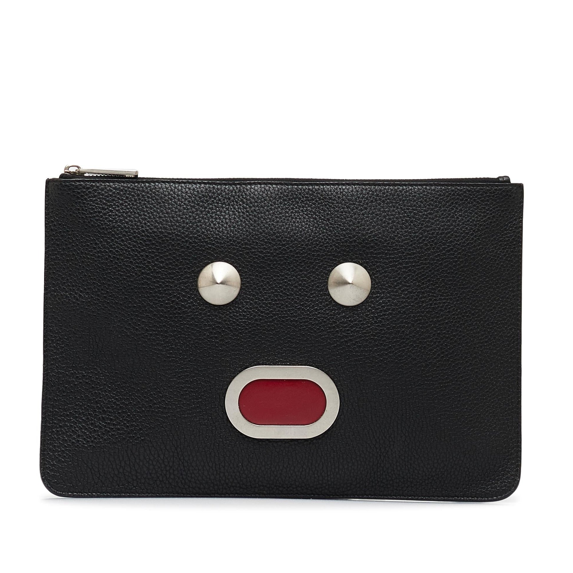 Fendi Faces Clutch Shg S4Asdx Zip Clutch Bag