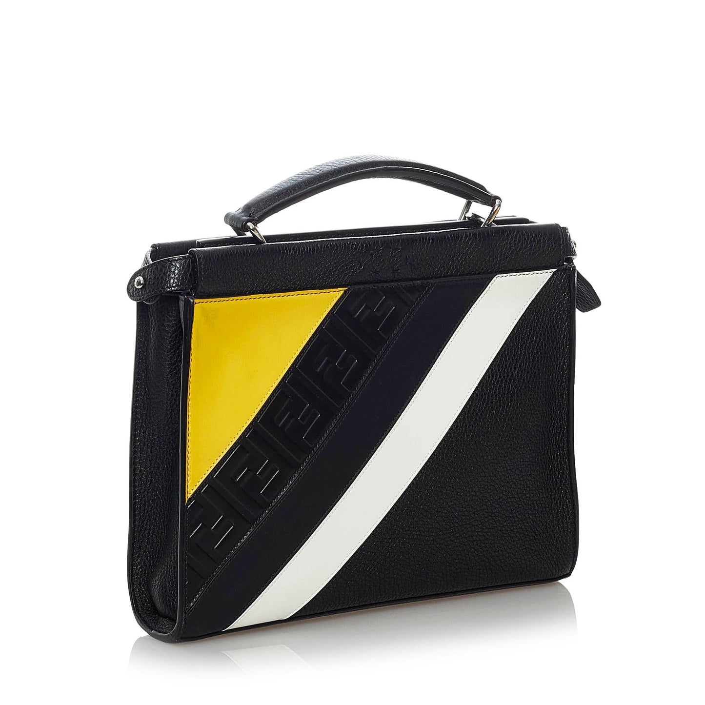 Fendi Mania Peekaboo Satchel Shg Leather Satchel Bag