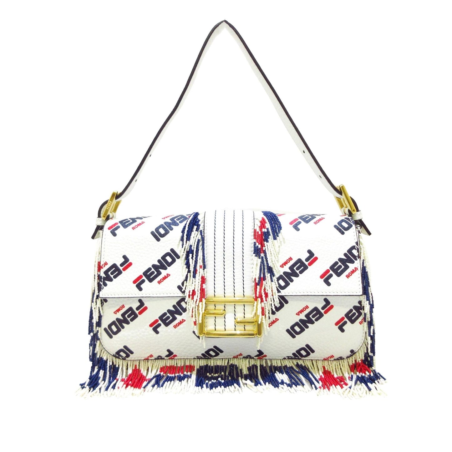 Fendi Fila Mania Beaded Baguette Shg Hiwj1Q Handbag Shoulder Bag
