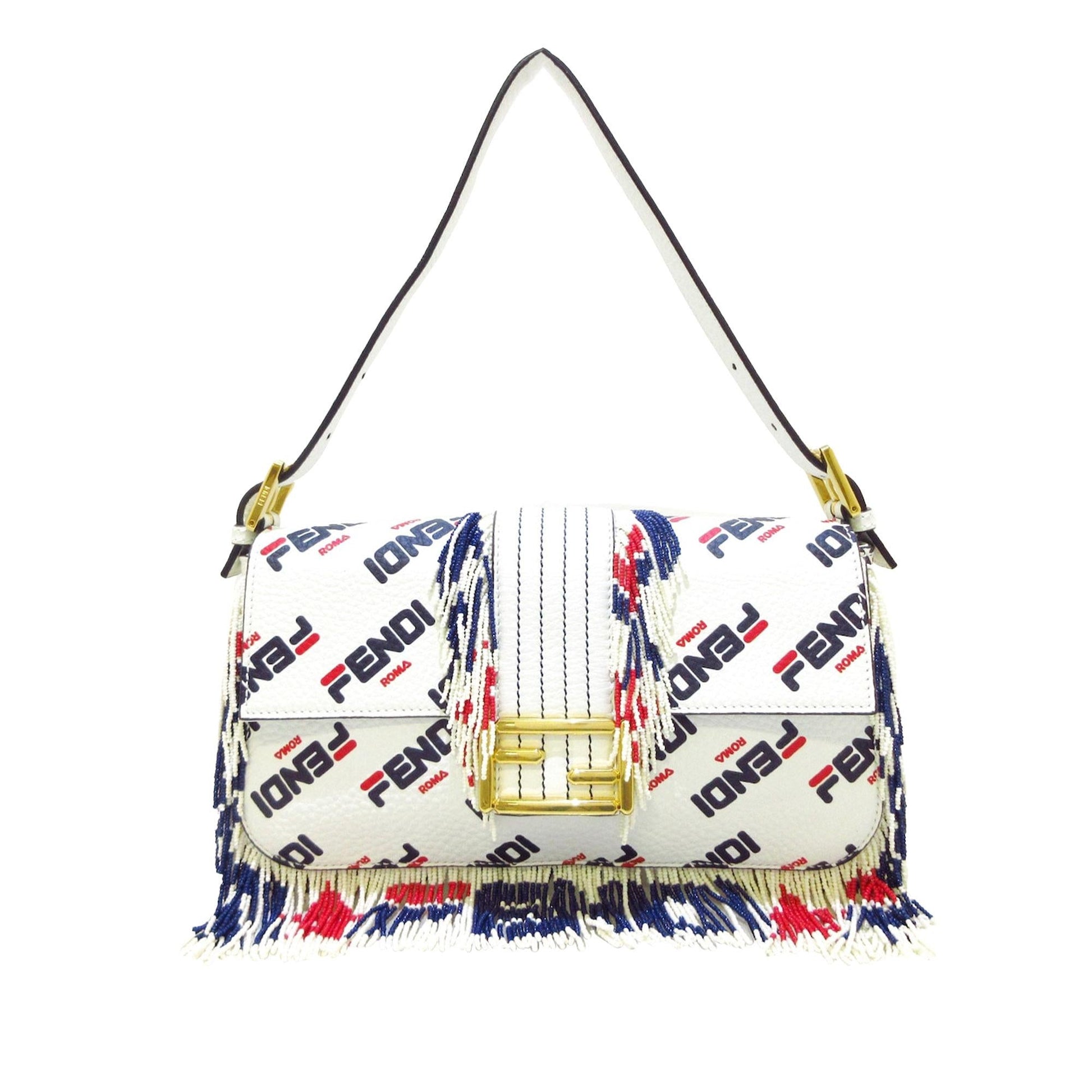 Fendi Fila Mania Beaded Baguette Shg Hiwj1Q Handbag Shoulder Bag