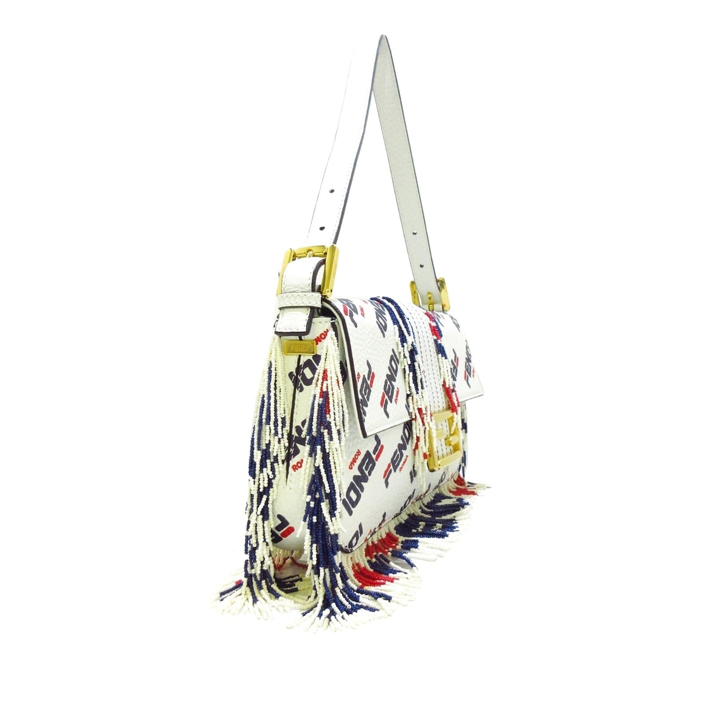 Fendi Fila Mania Beaded Baguette Shg Hiwj1Q Handbag Shoulder Bag
