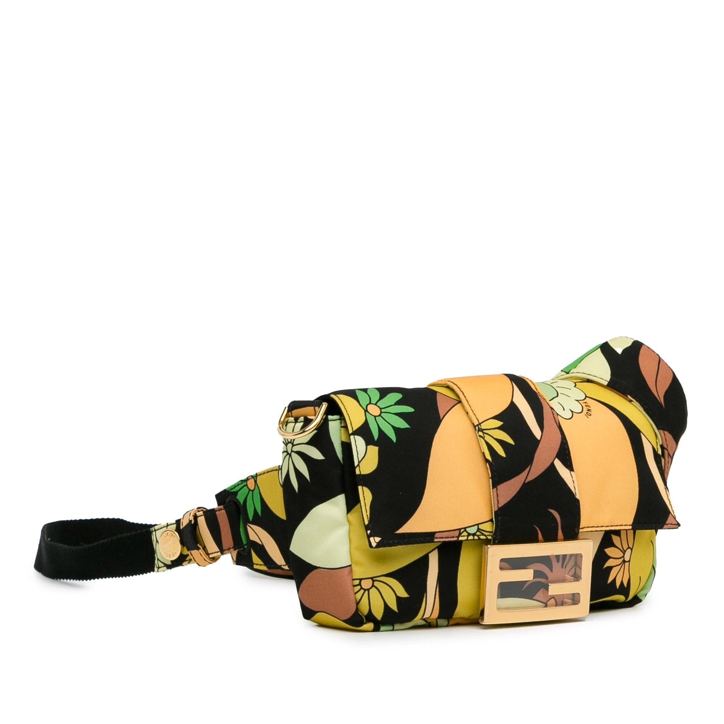 Fendi Floral Convertible Baguette Shg Uxfxrw Handbag Shoulder Bag